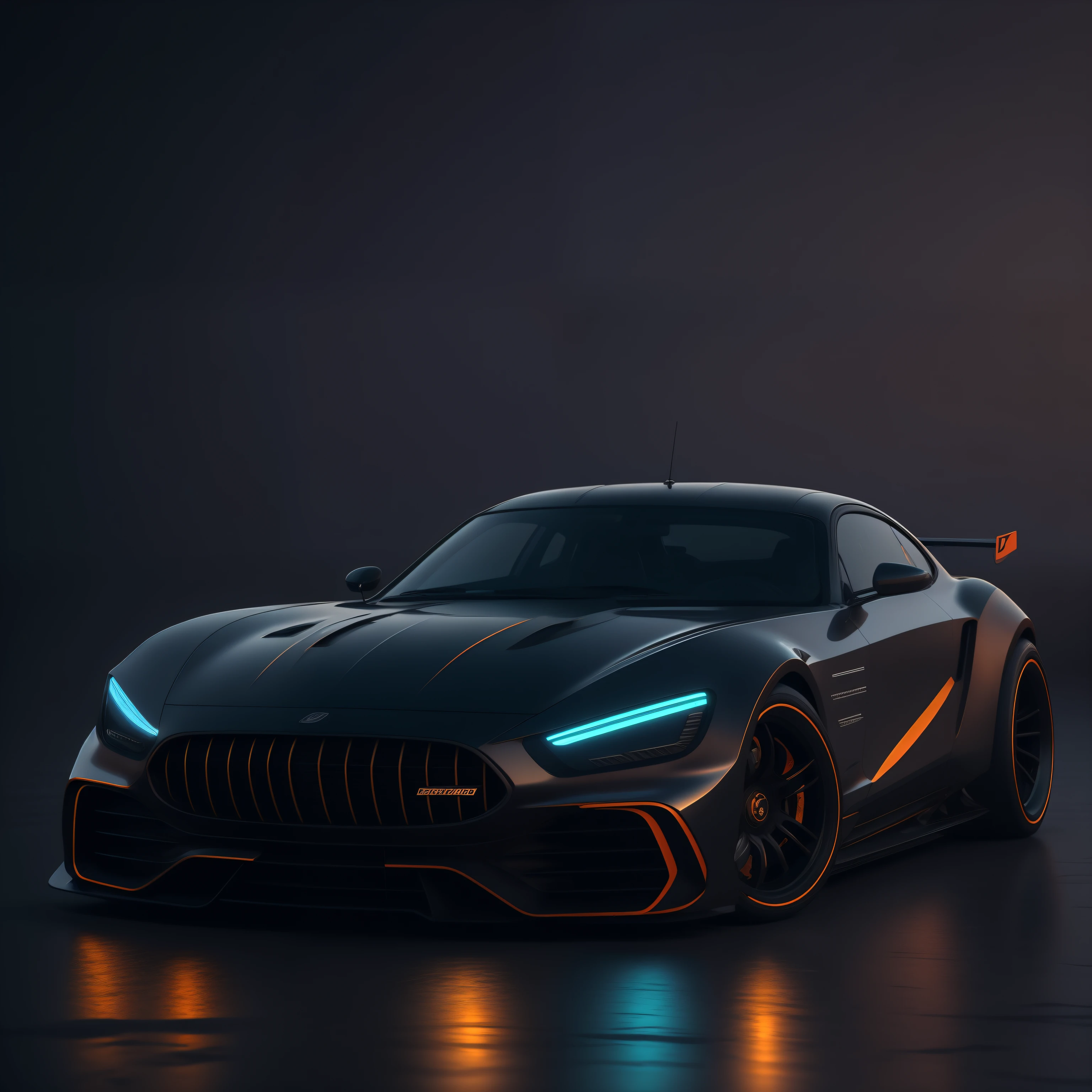 Arafed sports car with a bright front bumper parked on a wet surface, 8K impresionantes obras de arte, Fondo de pantalla Avantgarde 4K, Fondo de pantalla HQ 4K, Render hiper real, Renderizado extremo, por Adrian Zingg, Renderizado diario, automotive photography, anton fadeev 8 k, por Anthony Devas, 8 K CG renderizado, dramatic lighting render, Fondo de pantalla 4K,sin marca