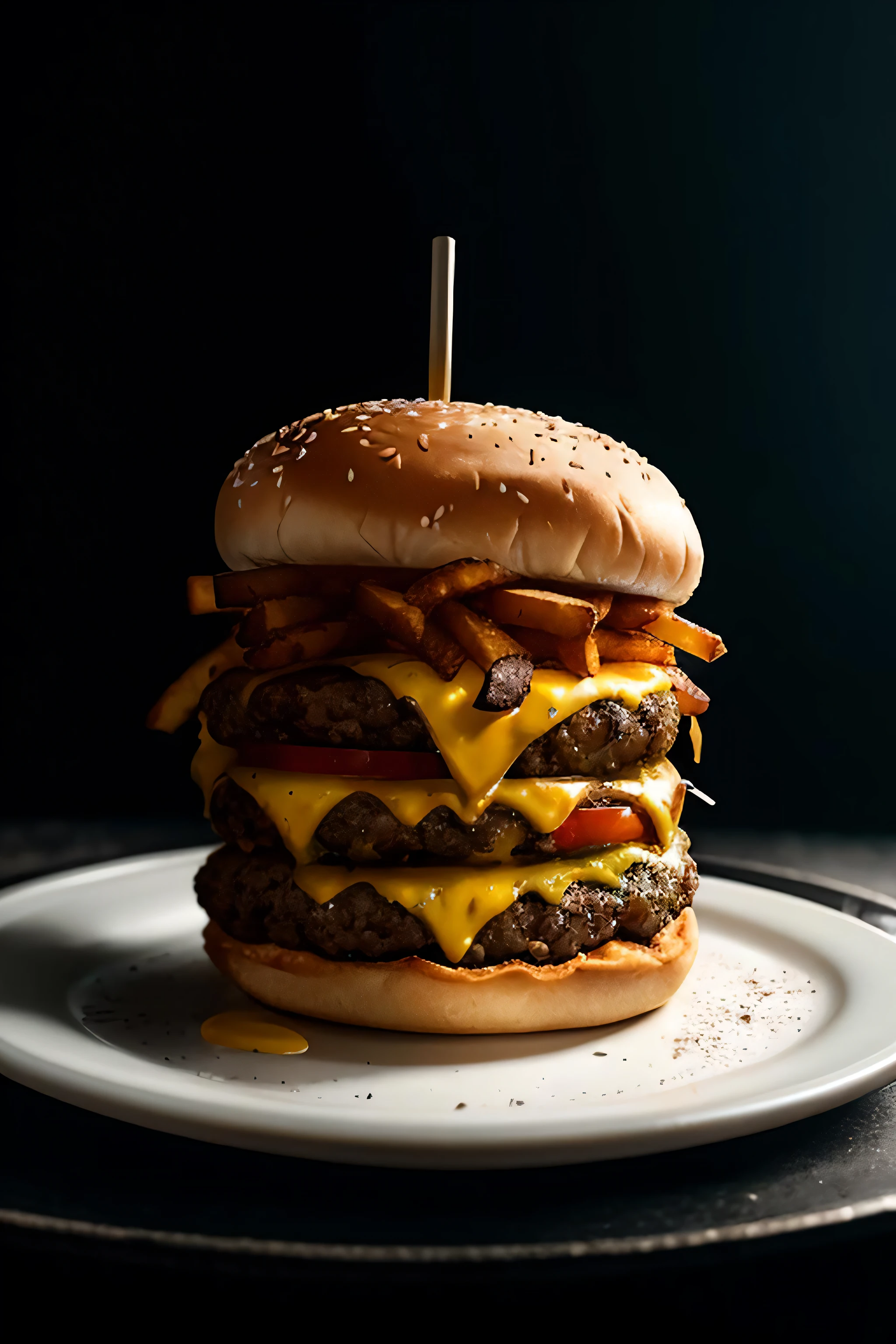 (((cheeseburger on a plate with a side of fries, fresh soda, commercial))), photorealistic, photo, masterpiece, realistic, realism, photorealism, high contrast, photorealistic digital art trending on Artstation 8k HD high definition detailed realistic, detailed, skin texture, hyper detailed, realistic skin texture, armature, best quality, ultra high res, (photorealistic:1.4),, high resolution, detailed, raw photo, sharp re, by lee jeffries nikon d850 film stock photograph 4 kodak portra 400 camera f1.6 lens rich colors hyper realistic lifelike texture dramatic lighting unrealengine trending on artstation cinestill 800,