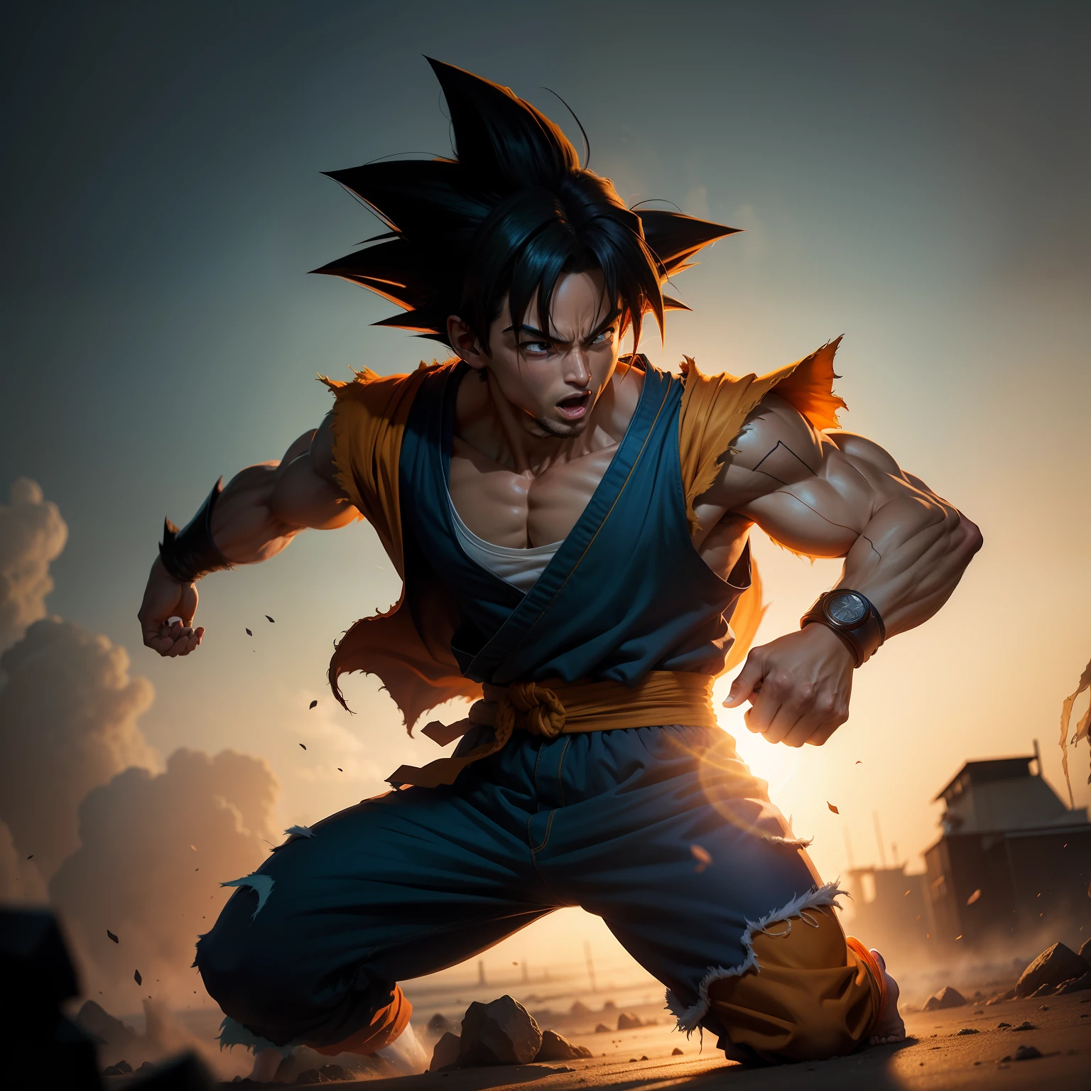 Imagem do Goku realista
