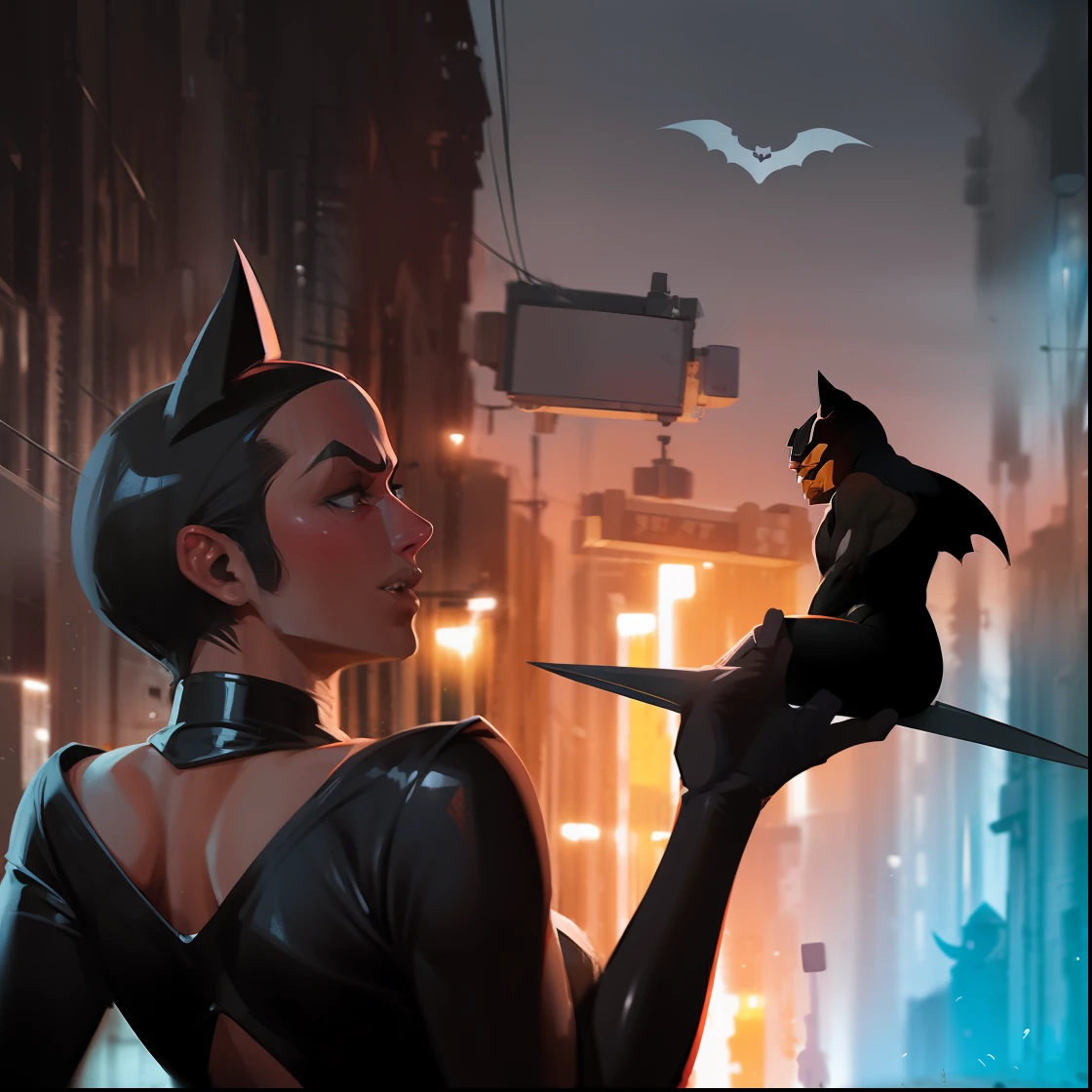 Batman and Catwoman in the animated Dark Knight, Directed by: Bruce Timm, Darwyn Cooke, inspirado em Bruce Timm, adam hughes, Nos quadrinhos do Batman, por Chip Zdarsky, Lee Bermejo e Darwyn Cooke, Directed by: Craig Thompson, Directed by: John Keane, Directed by: Hugh Hughes, Directed by: Brian Thomas, Directed by: Tom Baleia, Otto Schmidt, Nos quadrinhos do Batman