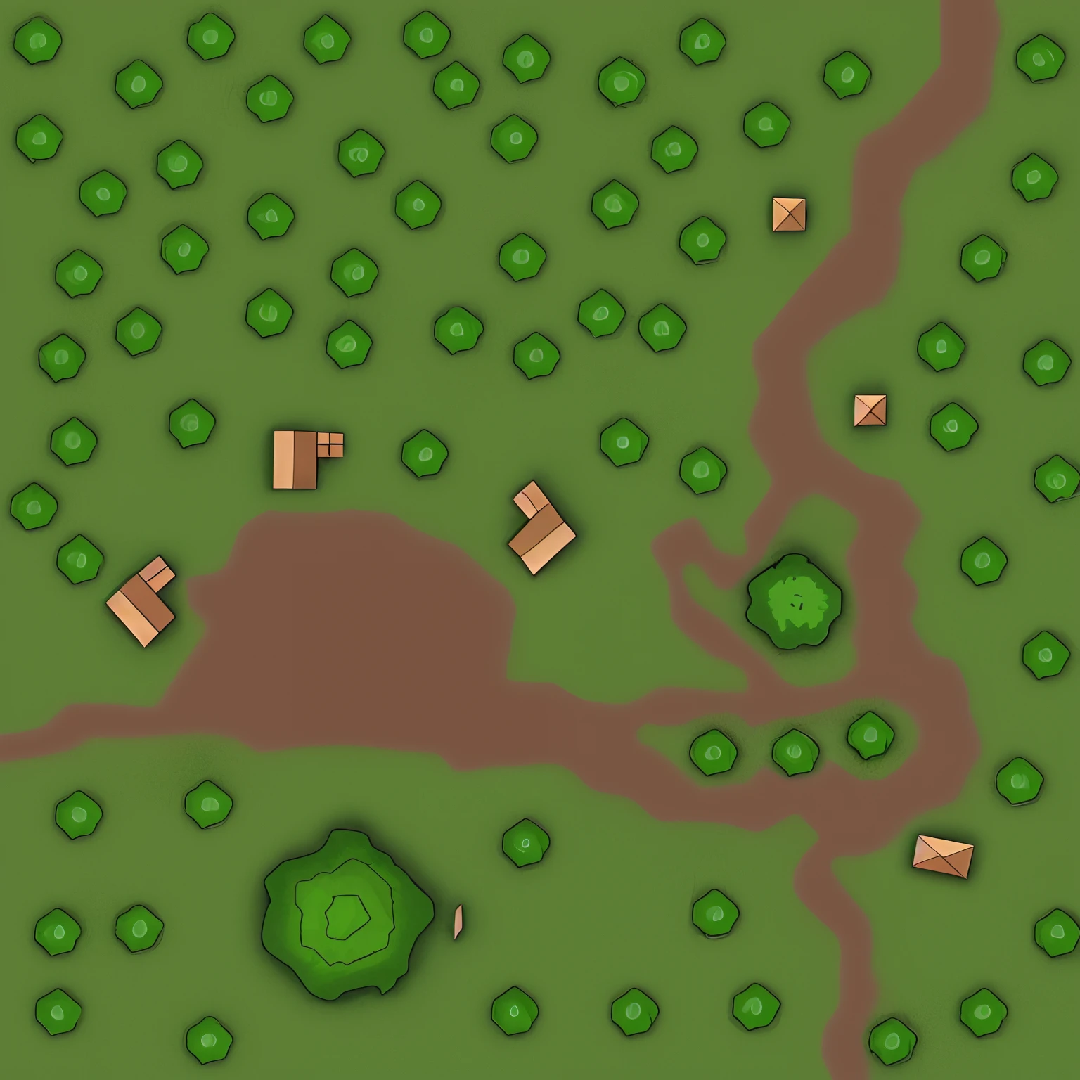 a map of a small park with a path and a small park, background aerial battle, r / battlemaps, game map, small settlements, game top down view, grassy plains, battle landscape, in game graphic, gridless dnd map, random forest landscape, simple fantasy map, small village, invading army background, steam workshop maps, rpg landscape, battle map prop, realistic, 8k