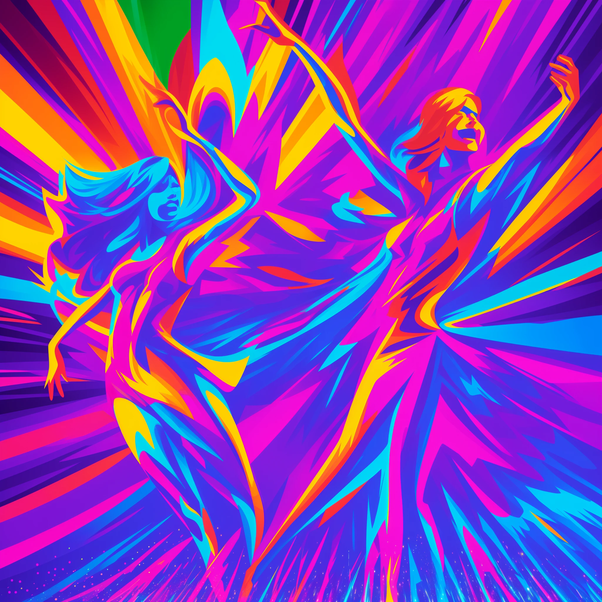 Disco Dance Celebration. Digital Art