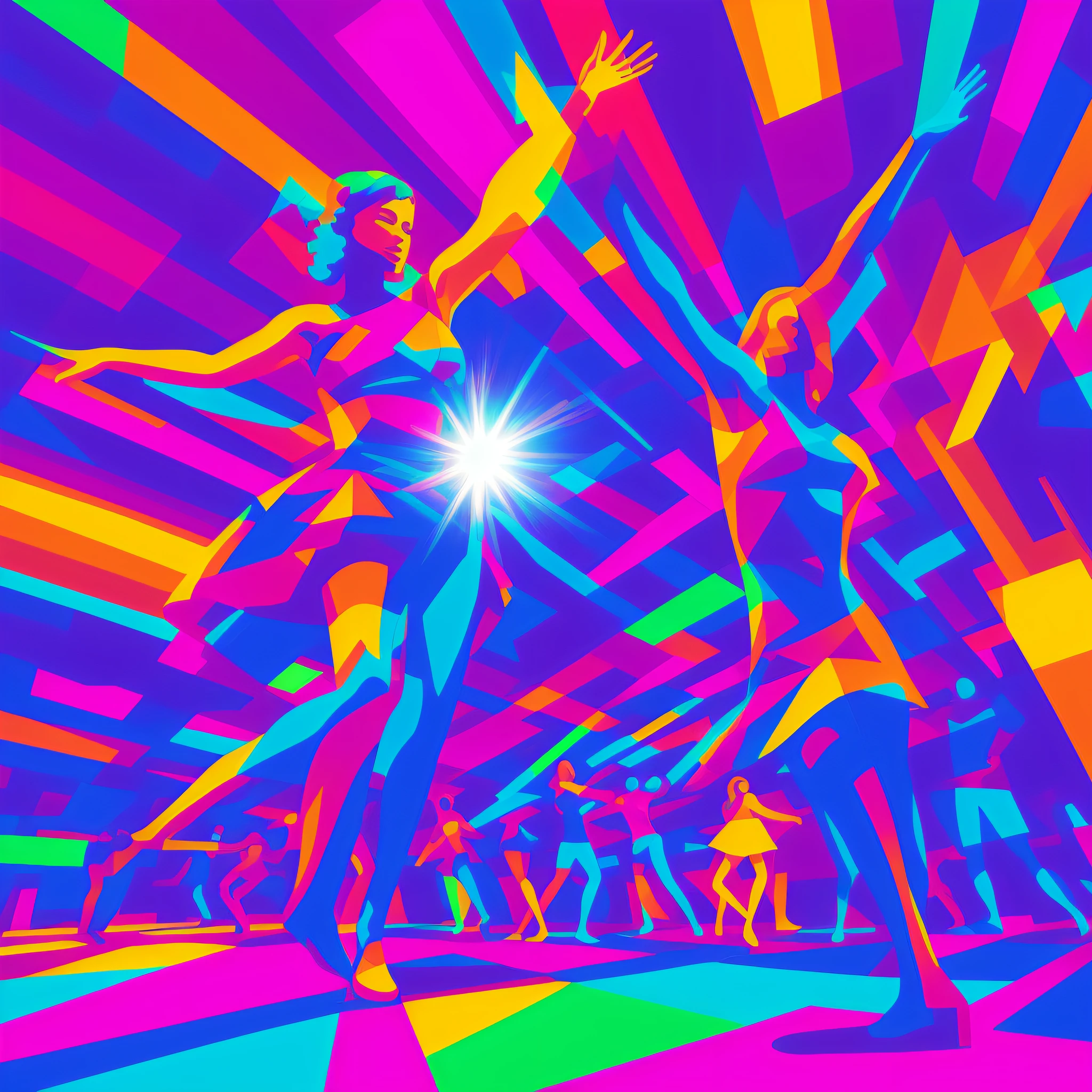 Disco Dance Celebration. Digital Art