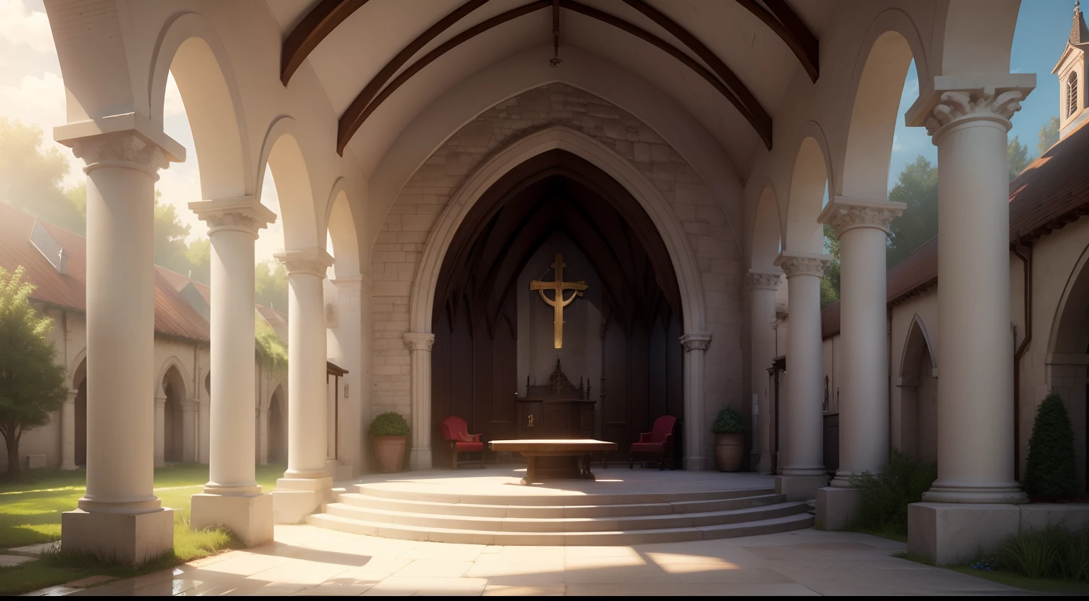 church grounds realistic holy fantasy