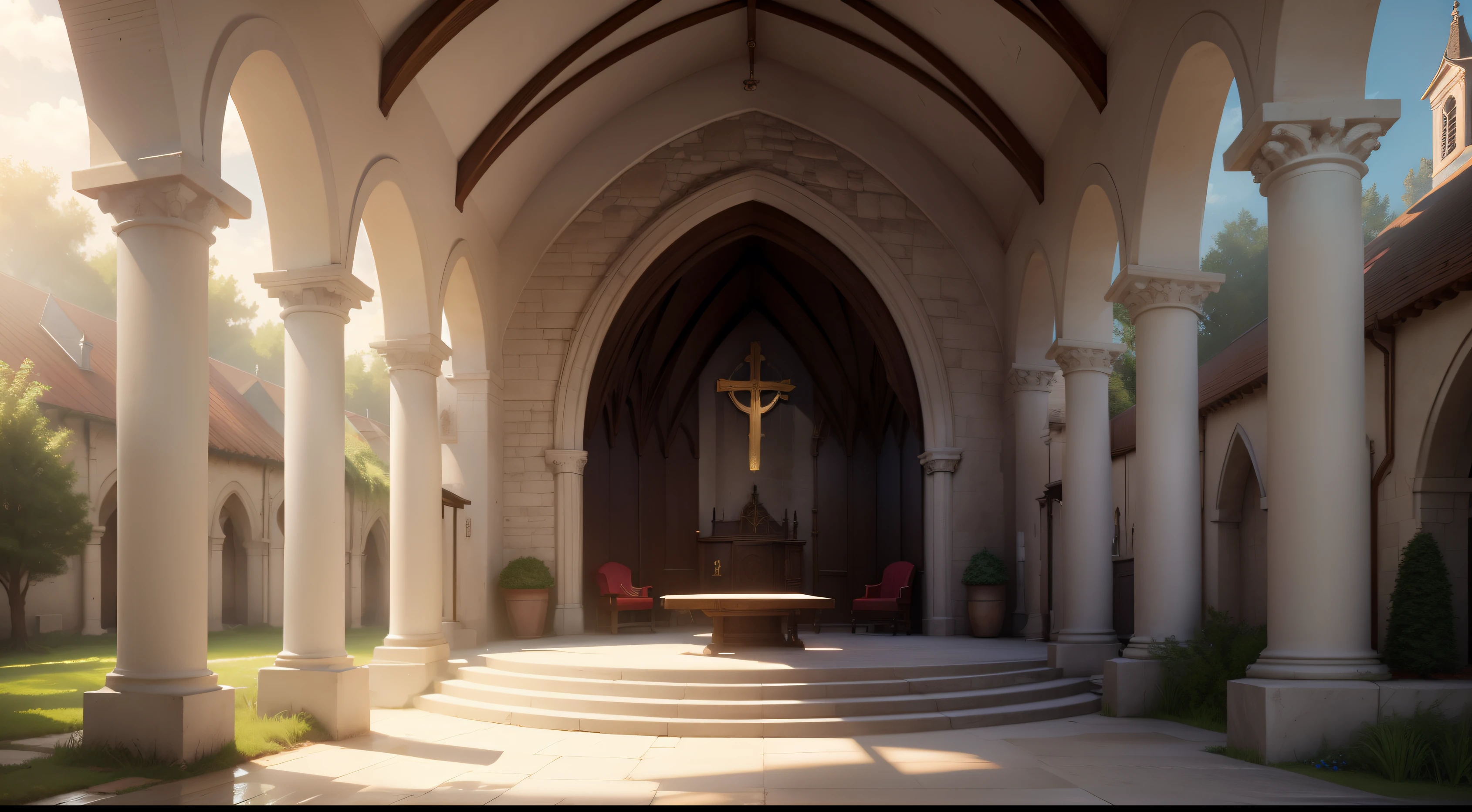 church grounds realistic holy fantasy