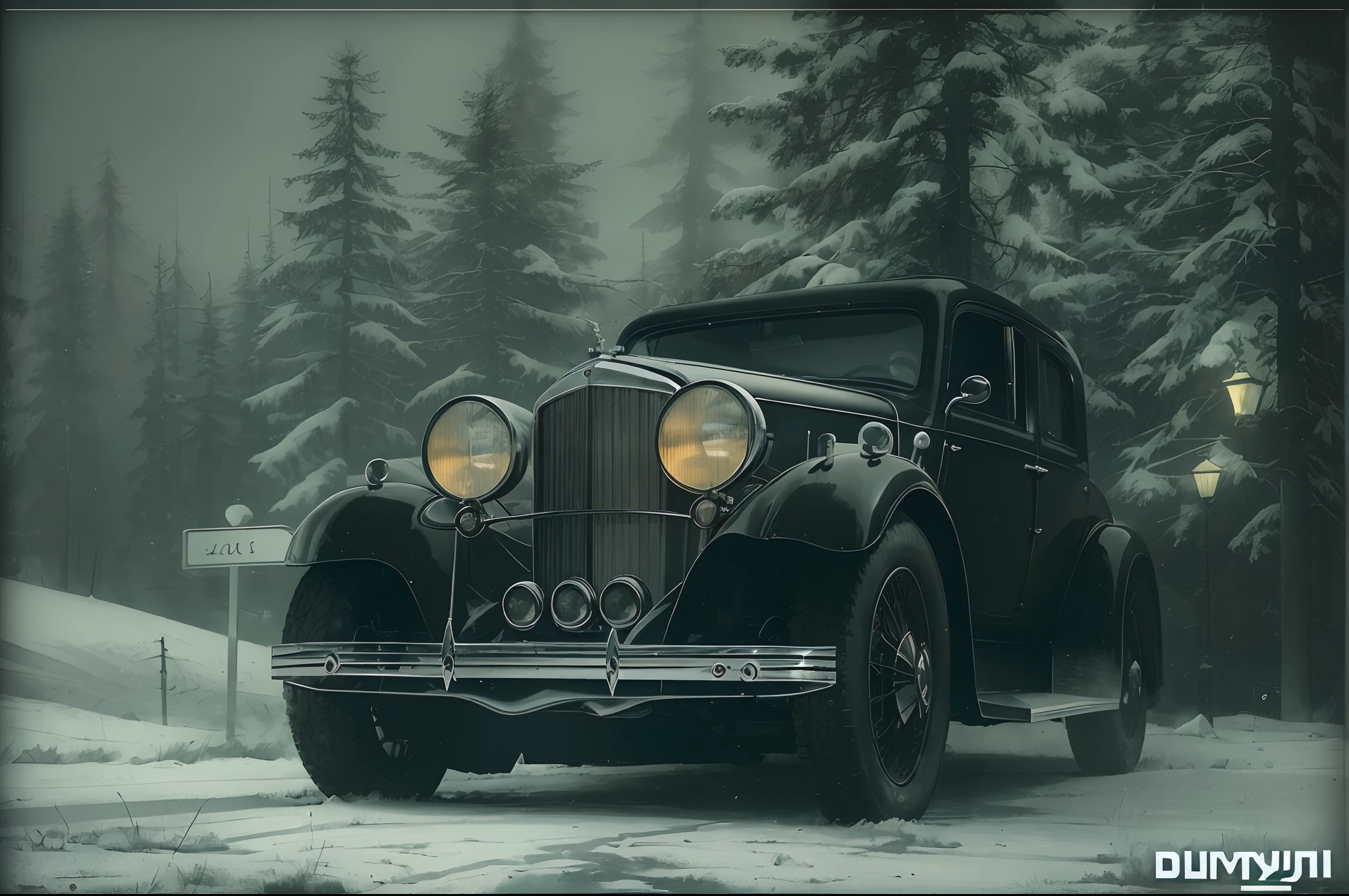 (tmasterpiece, beste-Qualit: 1.2), детализированный Bentley GTX, (Muted colors: 1.2, dark studio, rim lighting, duotone lighting, dim lighting, Low key, ),
Poster for the 1930s \(style of\), Noir film, (nuarnaya atmosphere: 1), gloomy atmosphere, Emphasis on noir colors, 1930s (/style of/), Cold night air, trending on artstation, trending on cgsociety, Intricate, High Detail, Dramatic, photorealistic pictorial art by Midjourney and Greg Rutkowski,