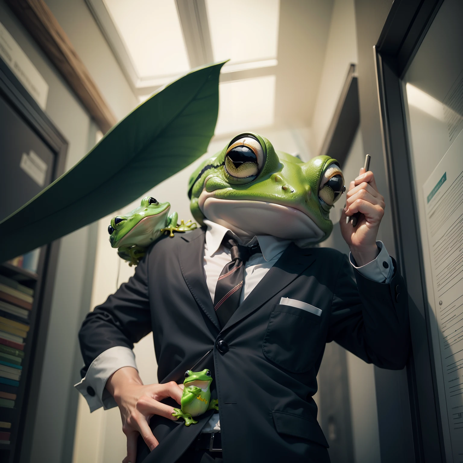 Lashing frog