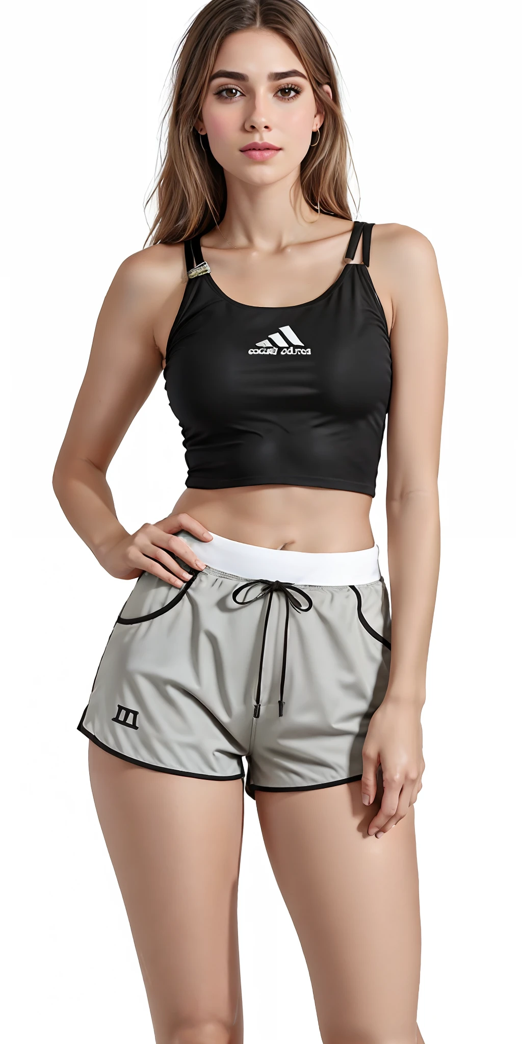 um close up de uma linda mulher de regata e bermuda muito curta, shorts curto de todos os tempos, usando camiseta regata, Usando : Tampo do Tanque, usando uma camiseta regata, usando um top de colete, Tampo do tanque apertado, usando regata, tanque preto apertado, usando uma camisola, camisa cinza, Tampo tanque preto, Tampo do tanque, Tampo tanque preto, camiseta do tanque