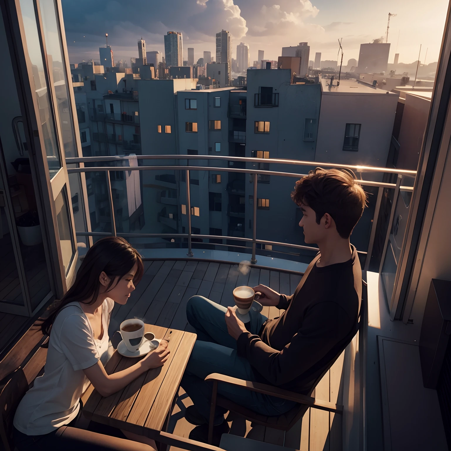 hand holding a steaming cup of coffee