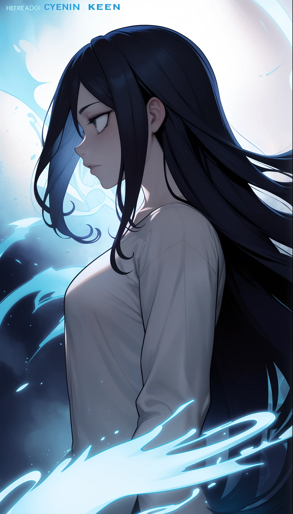 a close up of a person with long hair and a shirt, anime cover, from cryptid academia, keygen, kaladin stormblessed, cover shot, comic book cover style, comic book's cover, profile picture 1024px, inspired by Adam Dario Keel, ryden, comic book cover, background hyper detailed, a fantasy comic book style