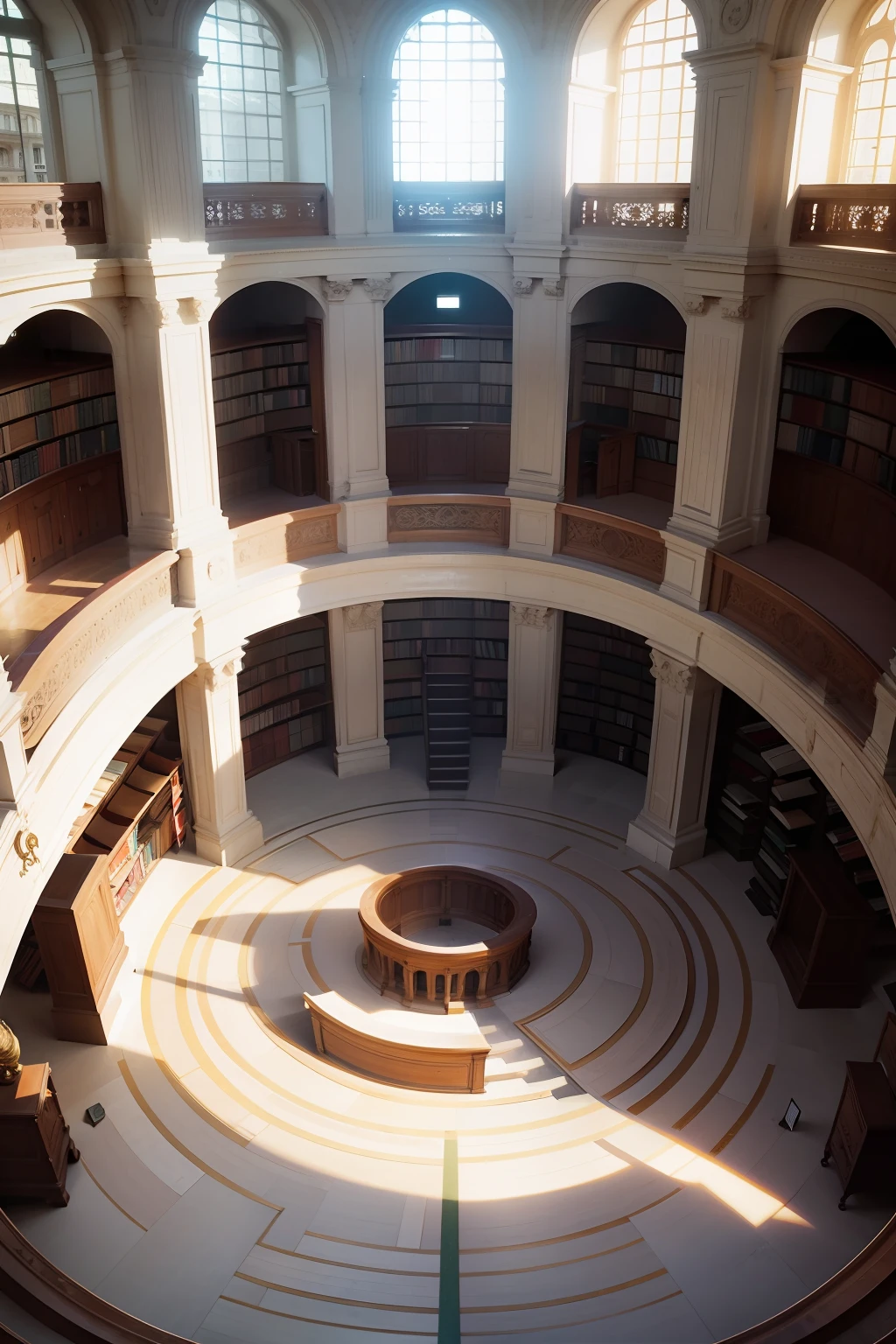 Sala circular da biblioteca