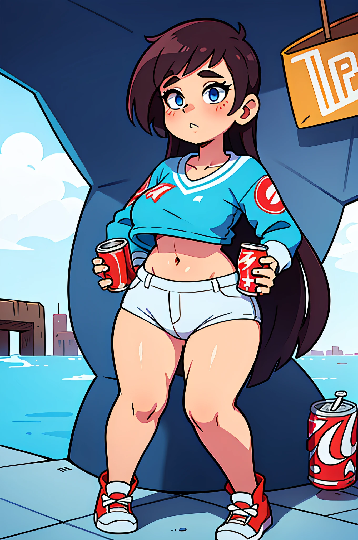 "provocatively attractive miniature young woman resembling the size of a soda can"