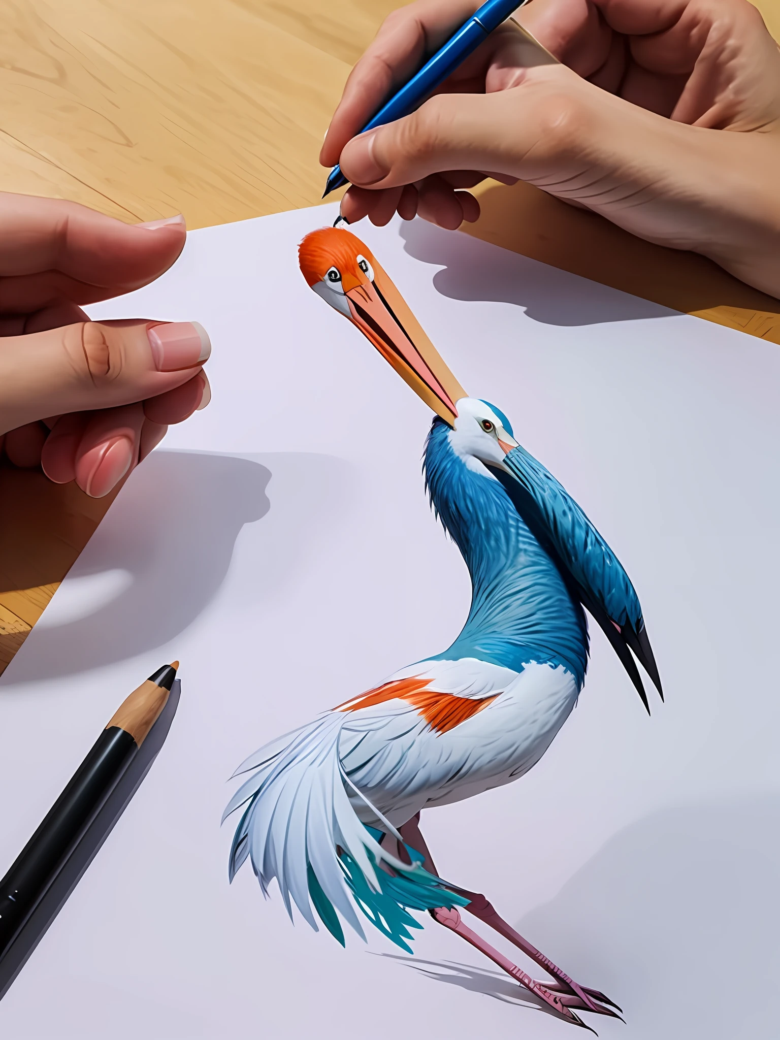 Draw a stork bringing the prize of Lotofácil