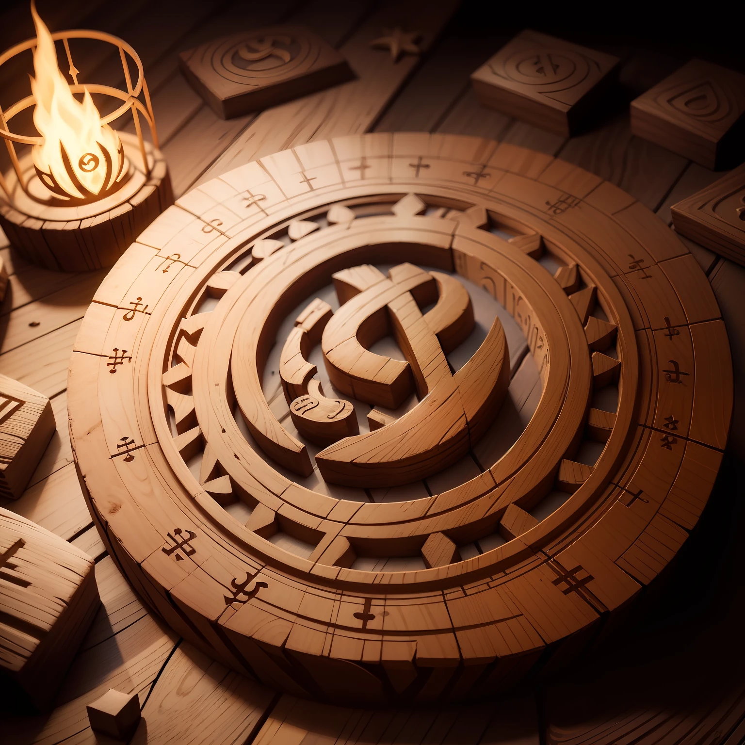 magical symbols carved in wood ,spell symbols, letras ,runas ,symbols ,wood planks