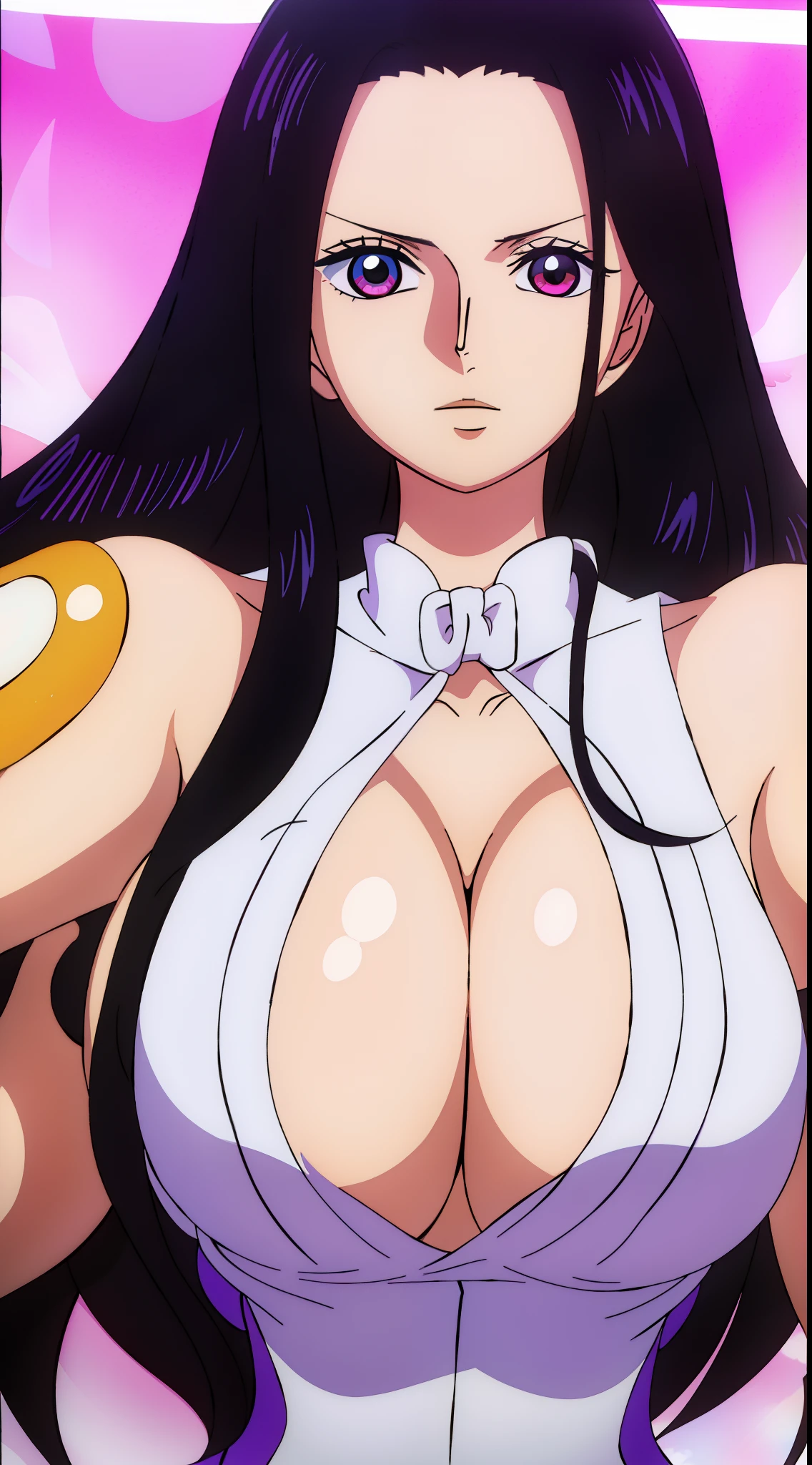 8K,High quality,Anime,married woman,fair,beautifully shaped,Beautiful face,a small face,Full body,neat,Bright,highlight in eyes,Sexy,ultra gigantic tits,extra large tits,Pink ,,Erotic,,beautiful line art. ultra gigantic tits. Nico Robin,Whitening skin、The background is blue sky、