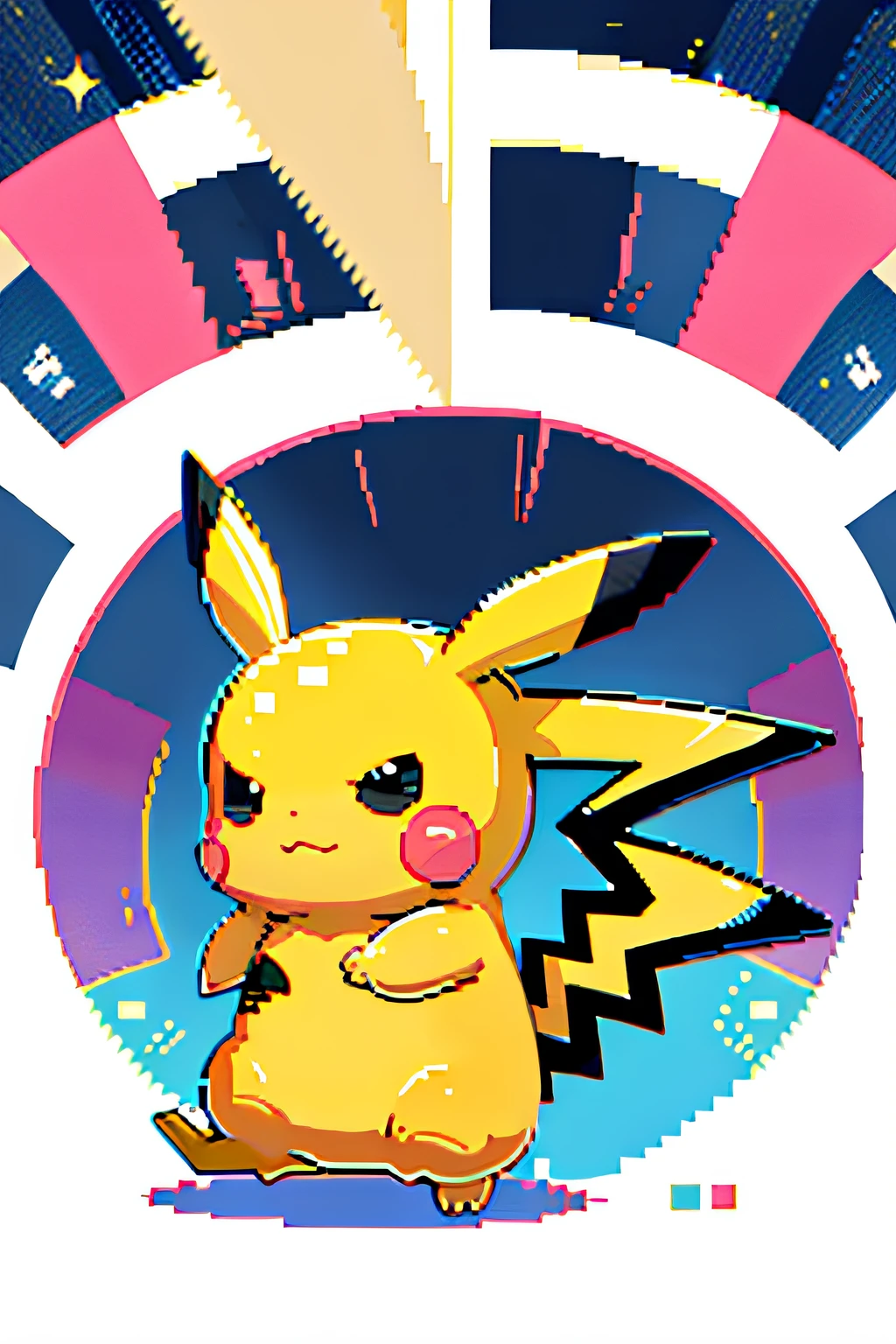 (obra-prima, qualidade superior, melhor qualidade), pixel, Pixel Art, Pikachu, Pokémon.