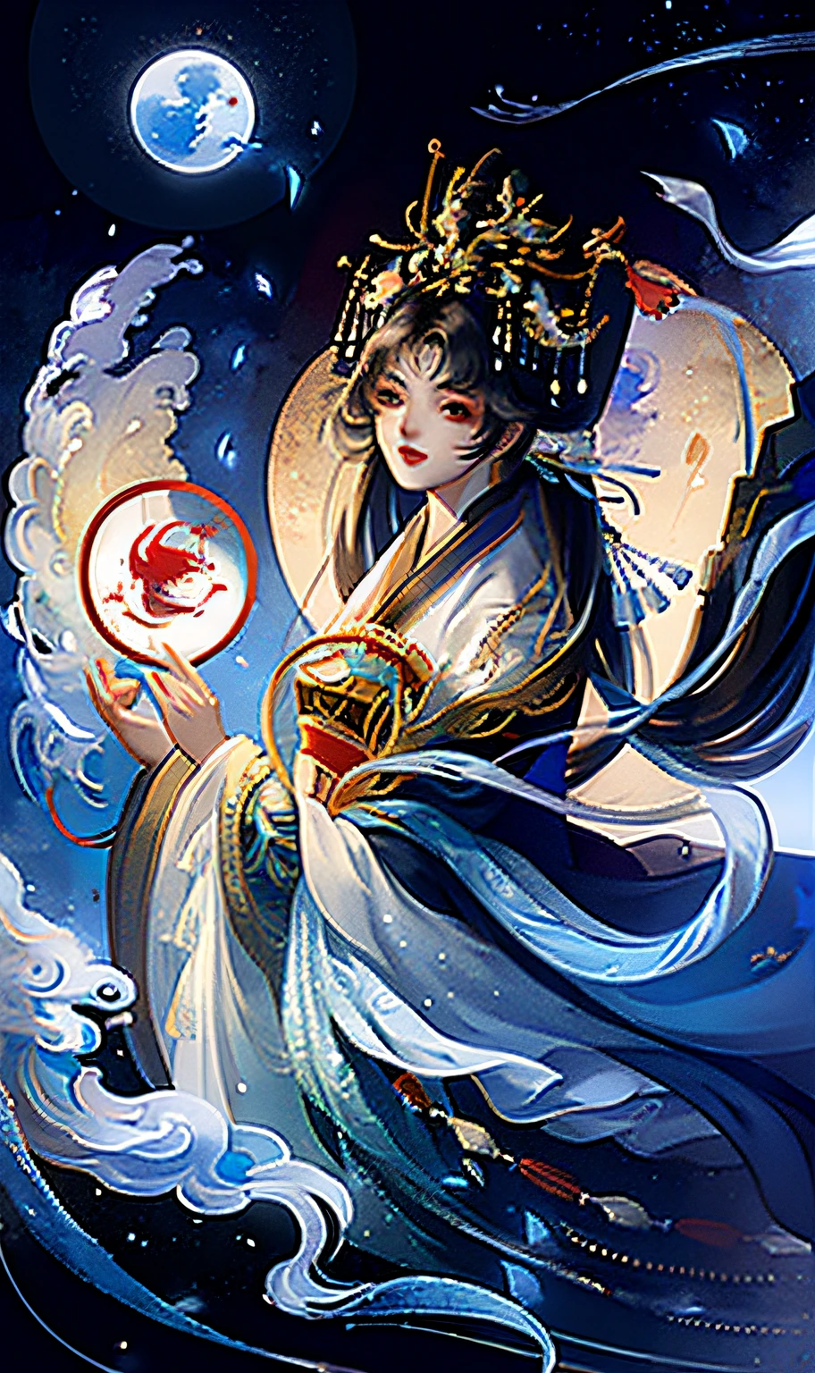 A girl, ancient Chinese costume, sunshine, clear face, clean white background, masterpiece, super detail, epic composition, ultra HD, high quality, extremely detailed, official art, uniform 8k wallpaper, super detail, 32k -- v 6