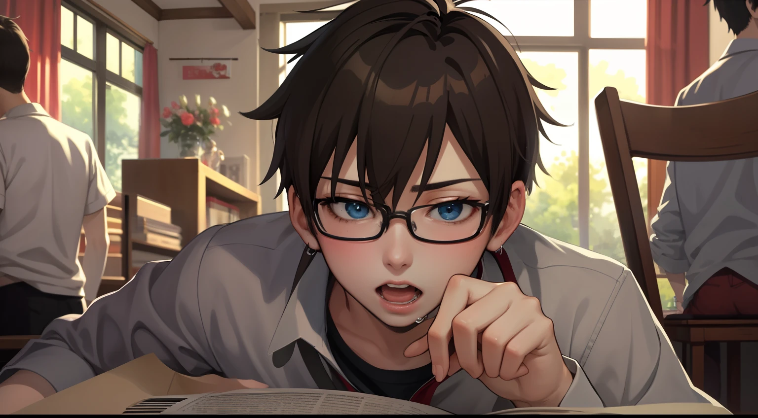 masterpiece, top-quality, hightquality, 2 teenagers,, Male Focus, Boys Love、BL、