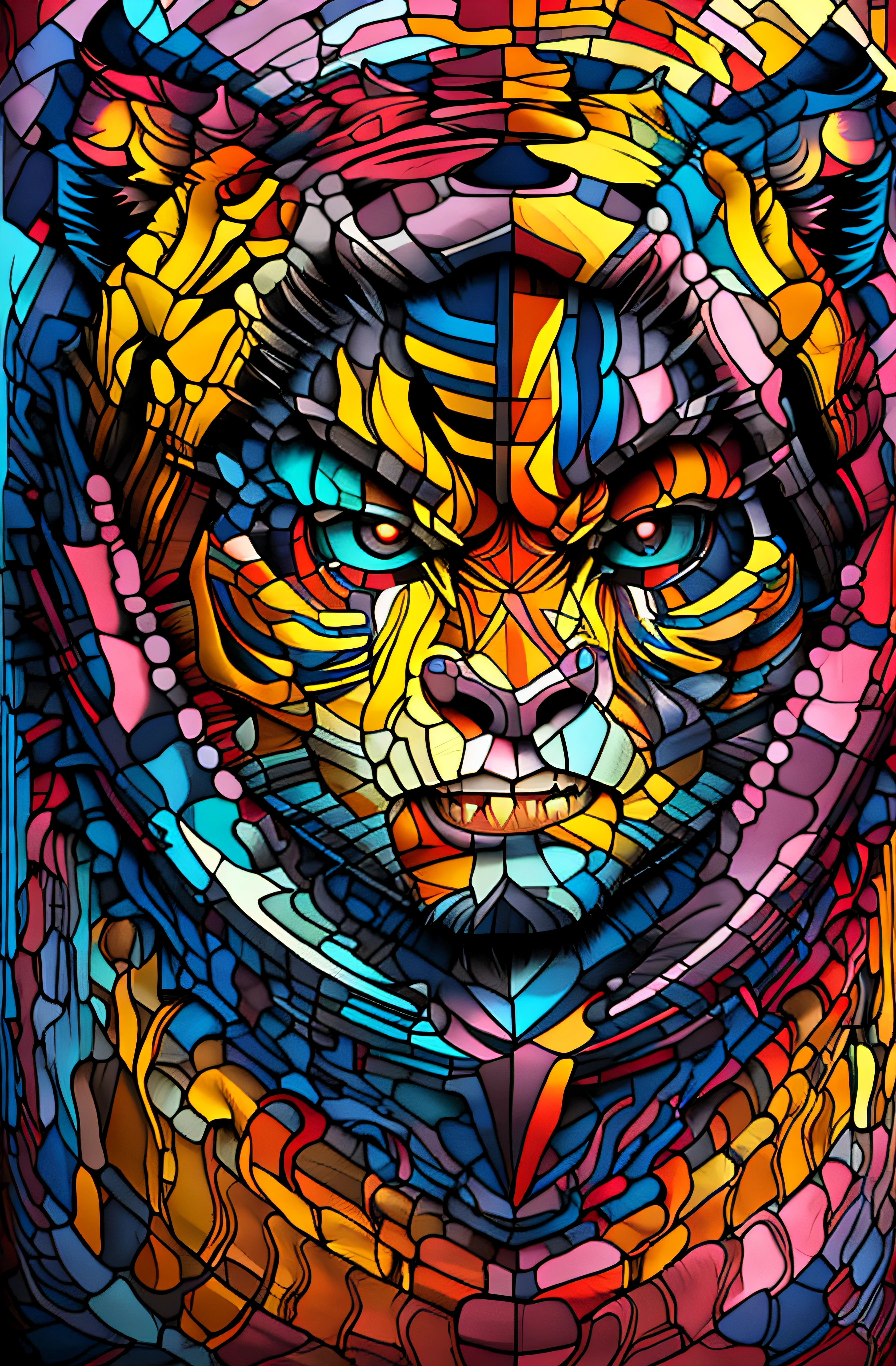 (Tigre), Eduardo Kobra padding ,wall PORTRAIT geometric multidimensional, art, chibi,
yang08k, beautiful, colorful,
masterpieces, top quality, best quality, official art, beautiful and aesthetic,