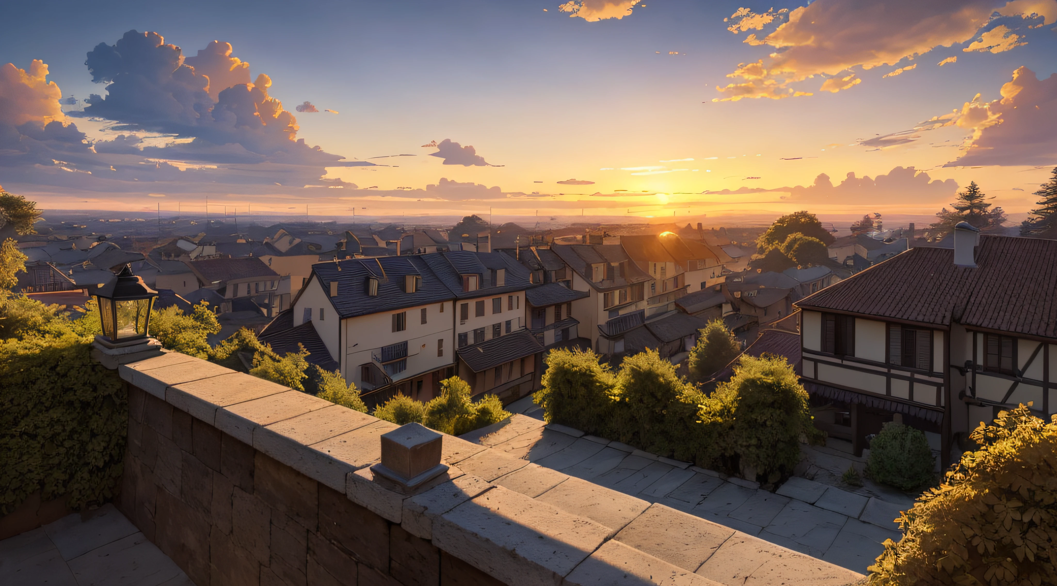 A high resolution, imagination, (Realistis), sunny clear sky, composition, the sunset, (HDR:1.5), exteriors, Complicated details,((best qualtiy)), ((tmasterpiece)), (The is very detailed:1.3),8K