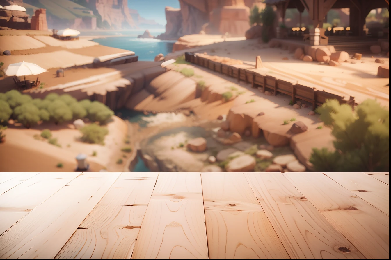 Mesa de madeira escura para restaurante, Full HD, 8k, ultra realista