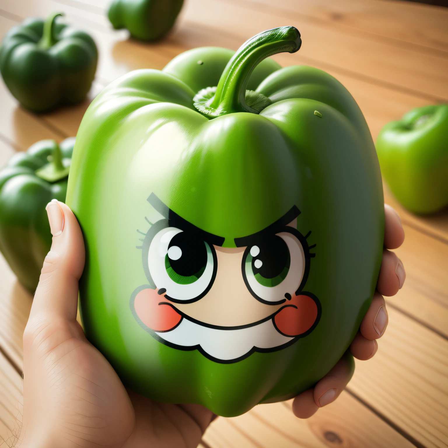 Green pepper Sticker Cartoon Style American American style