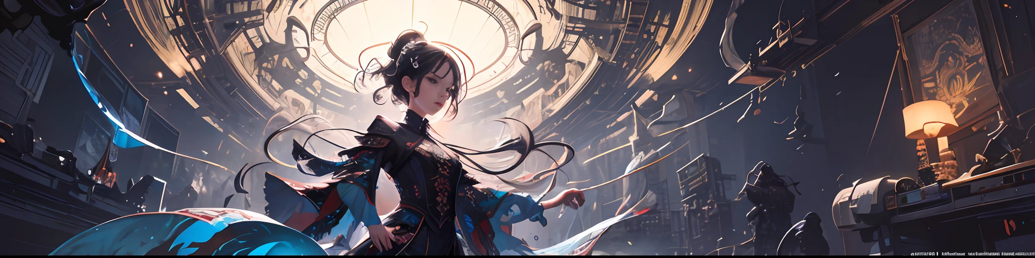 official art, unity 8k wallpaper, ultra detailed, beautiful and aesthetic, masterpiece, best quality, (zentangle, mandala, tangle, entangle), (fractal art:1.3) , 1girl, extremely detailed, dynamic angle, cowboyshot, the most beautiful form of chaos, elegant, a brutalist designed, vivid colours, romanticism, by james jean, roby dwi antono, ross tran, francis bacon, michal mraz, adrian ghenie, petra cortright, gerhard richter, takato yamamoto, ashley wood, atmospheric, ecstasy of musical notes, streaming musical notes visible