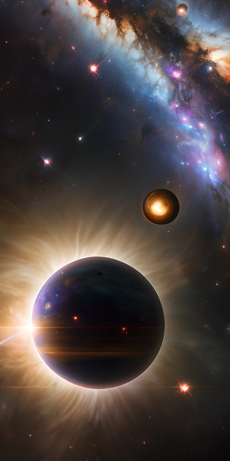 masterpiece, best quality, high quality, extremely detailed CG unity 8k wallpaper, Depth of Field, HDR,,Photorealistic,extremely detailed, Intricate, High Detail, universe, space, galaxy, stars, planets, astronomy, cosmos, celestial, nebula, black hole, solar system, cosmic rays, supernova, deep space, astronomical objects