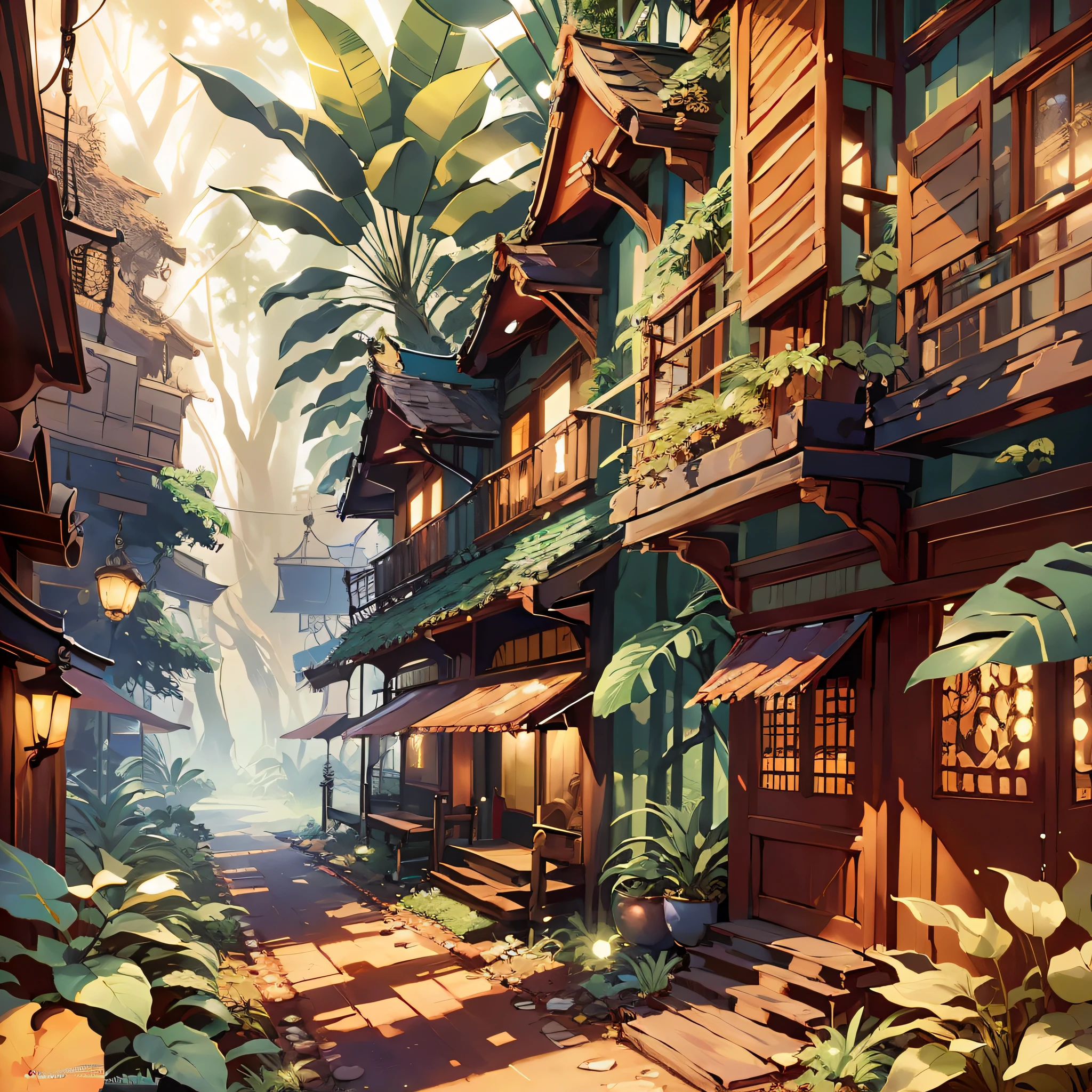 Digital illustration, detailed and intricate, of a dense jungle filled with exotic plants and animals, the sunlight filtering through the canopy creating a dappled effect. In the style of Yoshitaka Amano and Hayao Miyazaki, masterpiece, proportional, detailed, trending on artstation, beautiful lighting, realistic, intricate, award winning, 4k, highest quality
Award-winning, 4K digital painting in the style of Yoshitaka Amano. Detailed and intricate depiction of a zombie apocalypse, masterfully capturing the chaos and drama of the scene. Beautiful lighting and cinematic composition make this piece a true masterpiece, trending on artstation