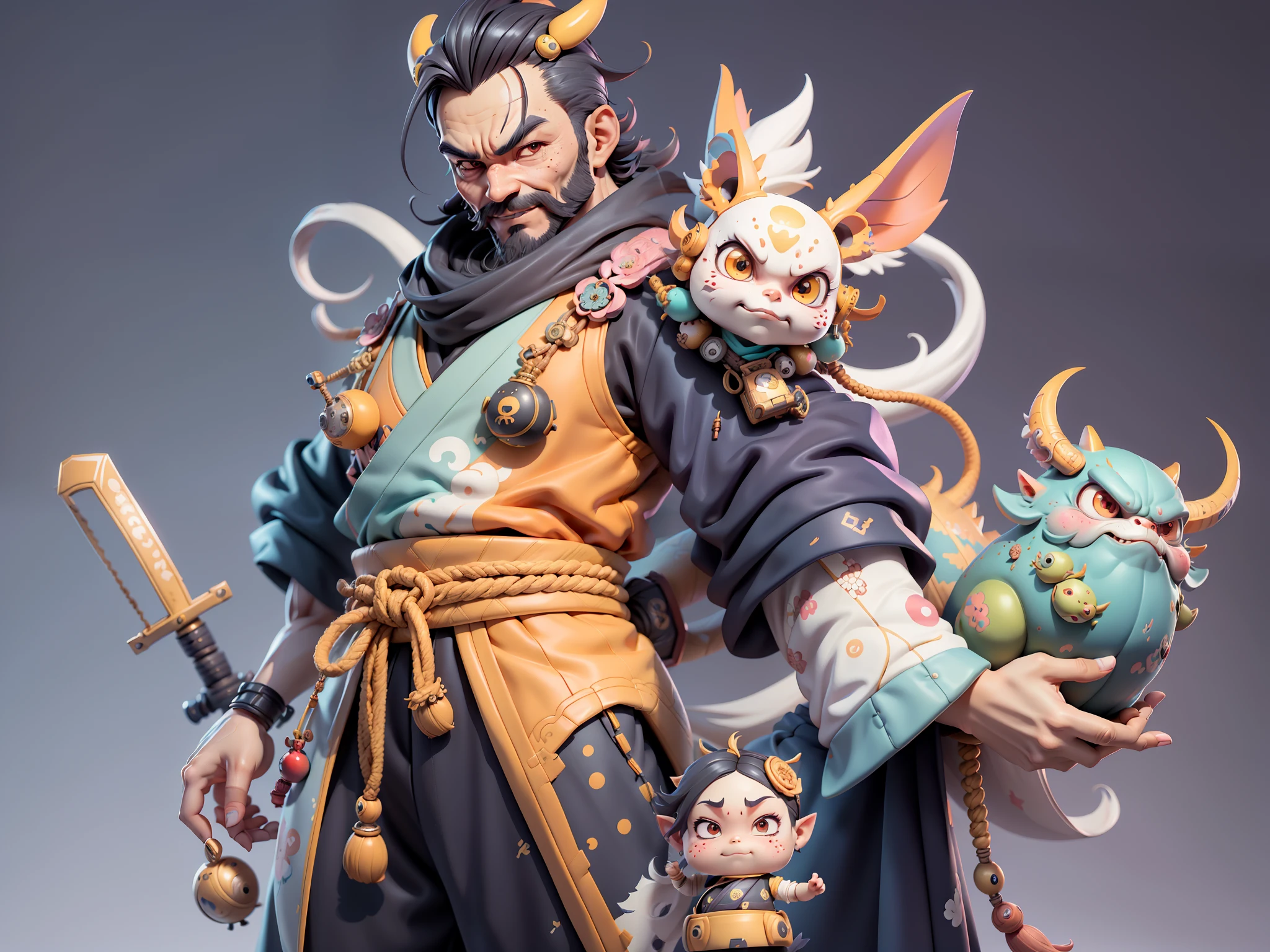 (Daisaku),(Need),(Super meticulous),(full bodyesbian:1.2),Japanese ukiyo-e girl,japanese geisha,Beautiful,Oriental dragon,Aeolian Thor,Raised sexy,爆乳,Oriental face,TV Anchor,Bust portrait illustration,Alone,In black suit,a blue tie,The face is slightly chubby,The face was clean,without a beard,Black super short hair,Black eyes,Smile confidently,3C computer sub-products,iPad, iphone,Digital painting,3D character design by Mark Clairen and Pixar and Hayao Miyazaki and Akira Toriyama,The illustration is a high-definition illustration in 4K resolution,With very detailed facial features and cartoon-style visuals。