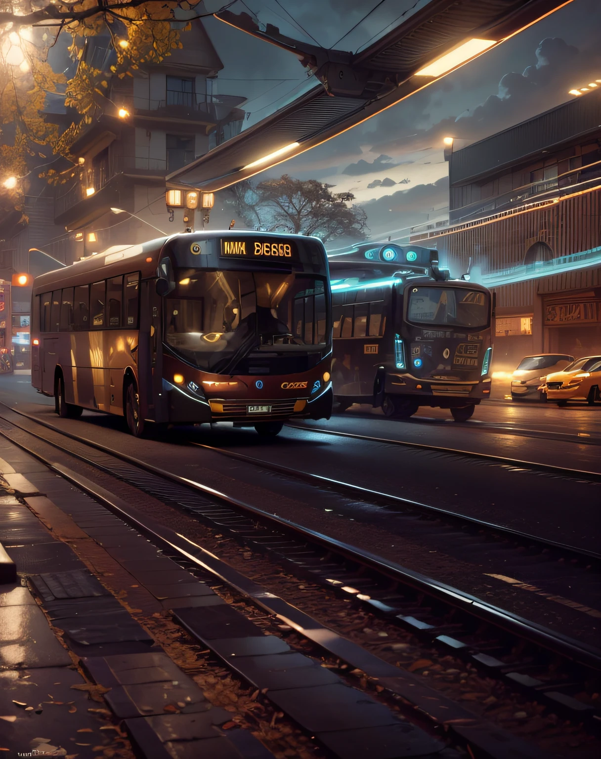 futuristic bus, brancos de fundo, Corpo Steampunk, detalhes intrincados, Magnificent, cinemactic, high resolution, 4k,