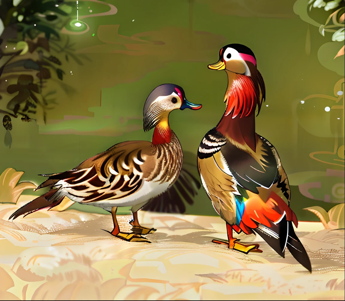 mandarin duck,Movie lighting,exquisitedetails