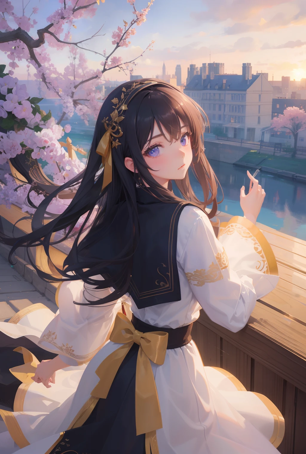 dreamy, (masterpiece), best quality, 1girl, amazing, beautiful detailed eyes, fine details, depth of field, extremely detailed CG,