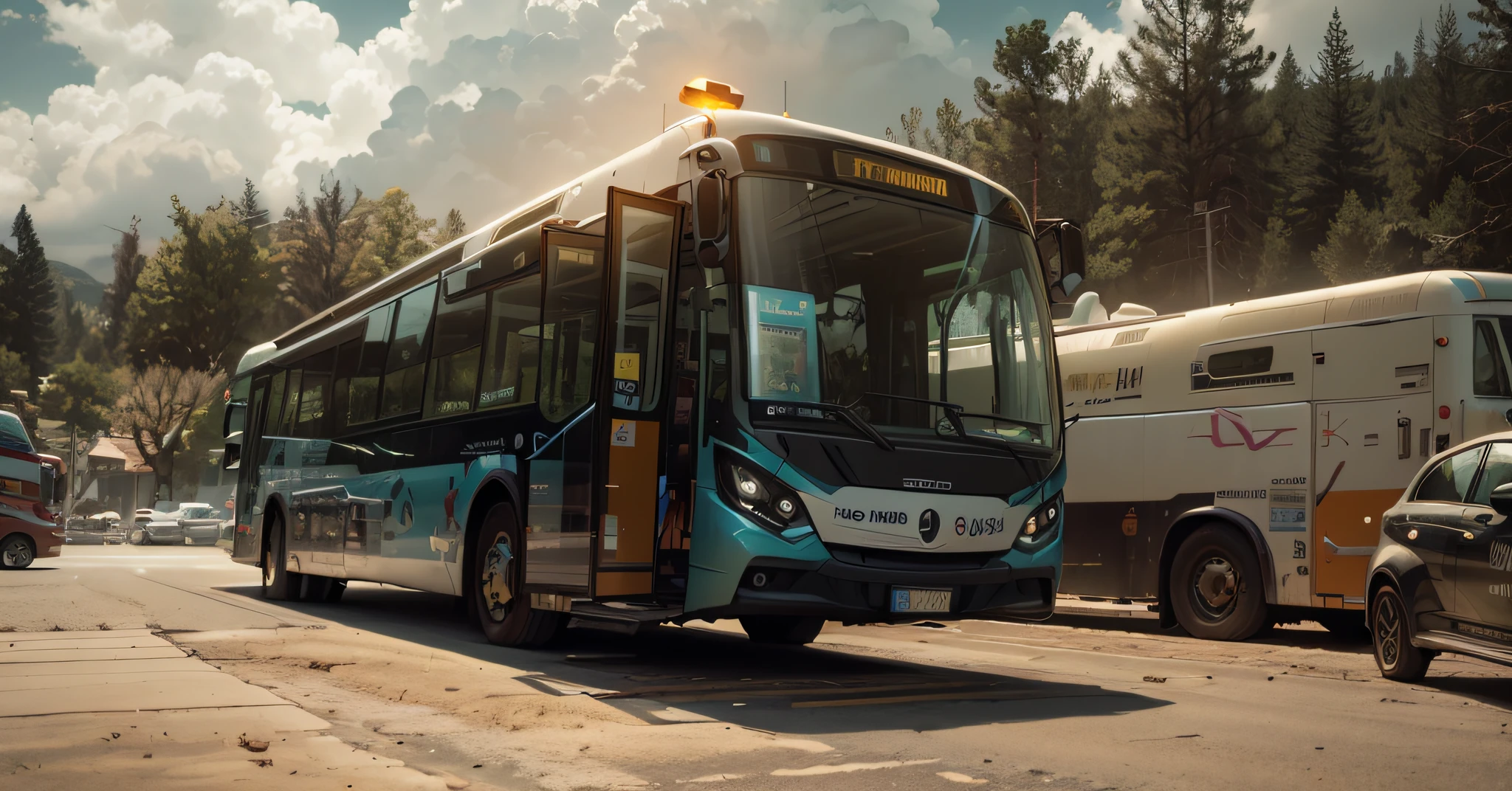 futuristic bus, montanhas de gelo de fundo, frio, freezing, Castelos de gelo, estradas, gelo reflexivo, Post modern, detalhes intrincados, Magnificent, cinemactic, high resolution, 4k,
