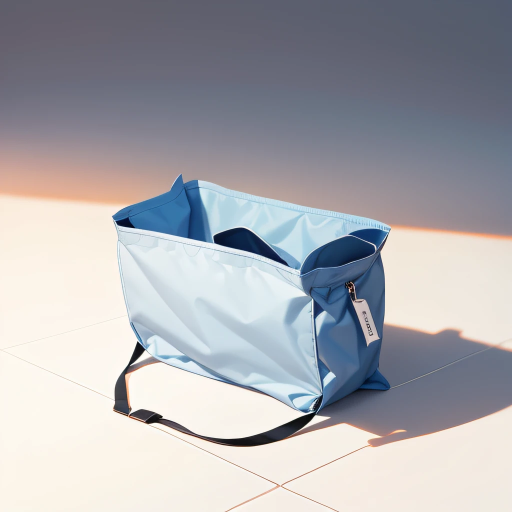 bags、Placed on the floor、White background