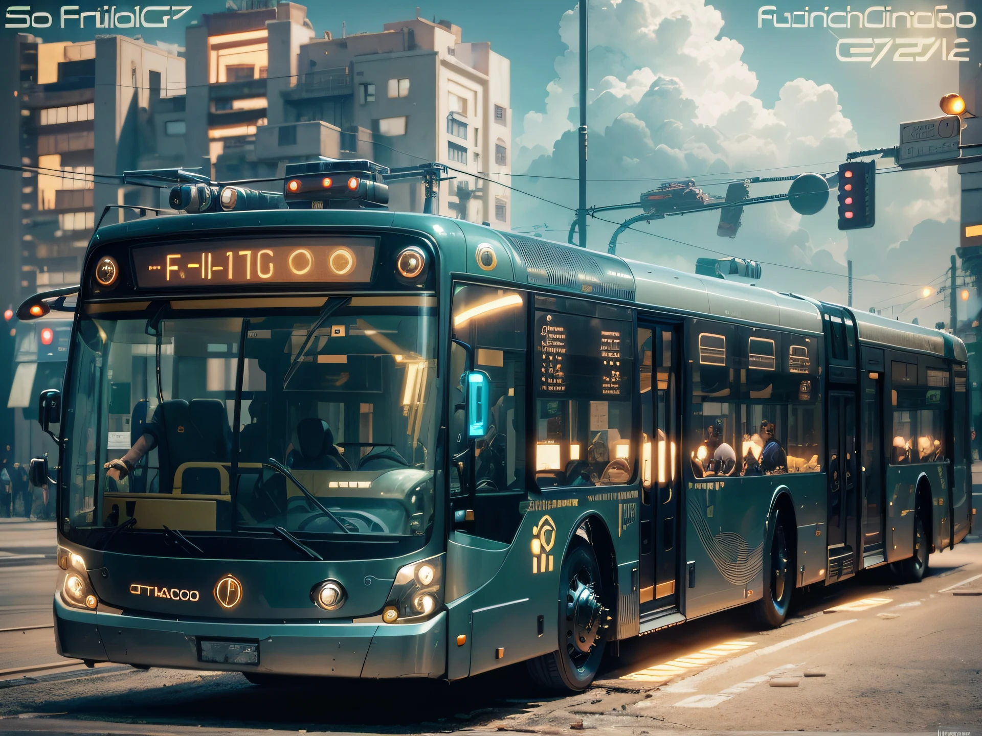 futuristic articulated bus, brancos de fundo, Corpo Steampunk, detalhes intrincados, Magnificent, cinemactic, high resolution, 4k,