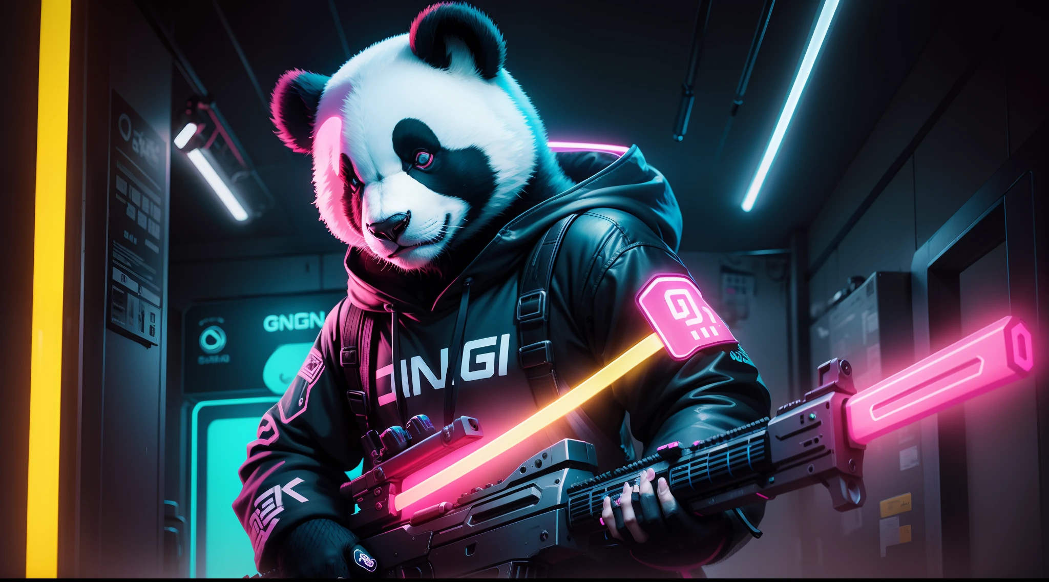 Panda neon, ggun