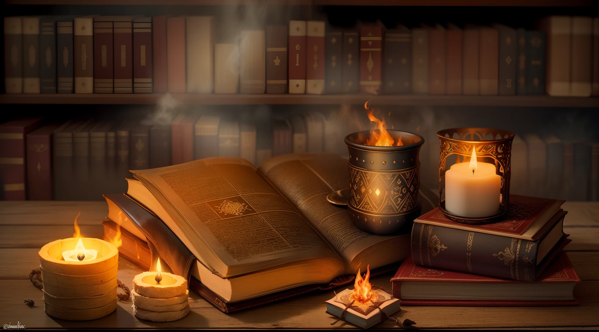 Livro, Fogo, Velas, magic spell, Simbolos Wicck, Cenario Biblico, Biblia.