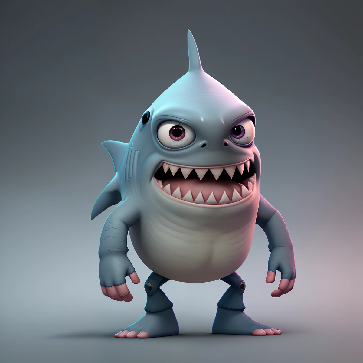 A pixar kid design|shark, ultra detallado