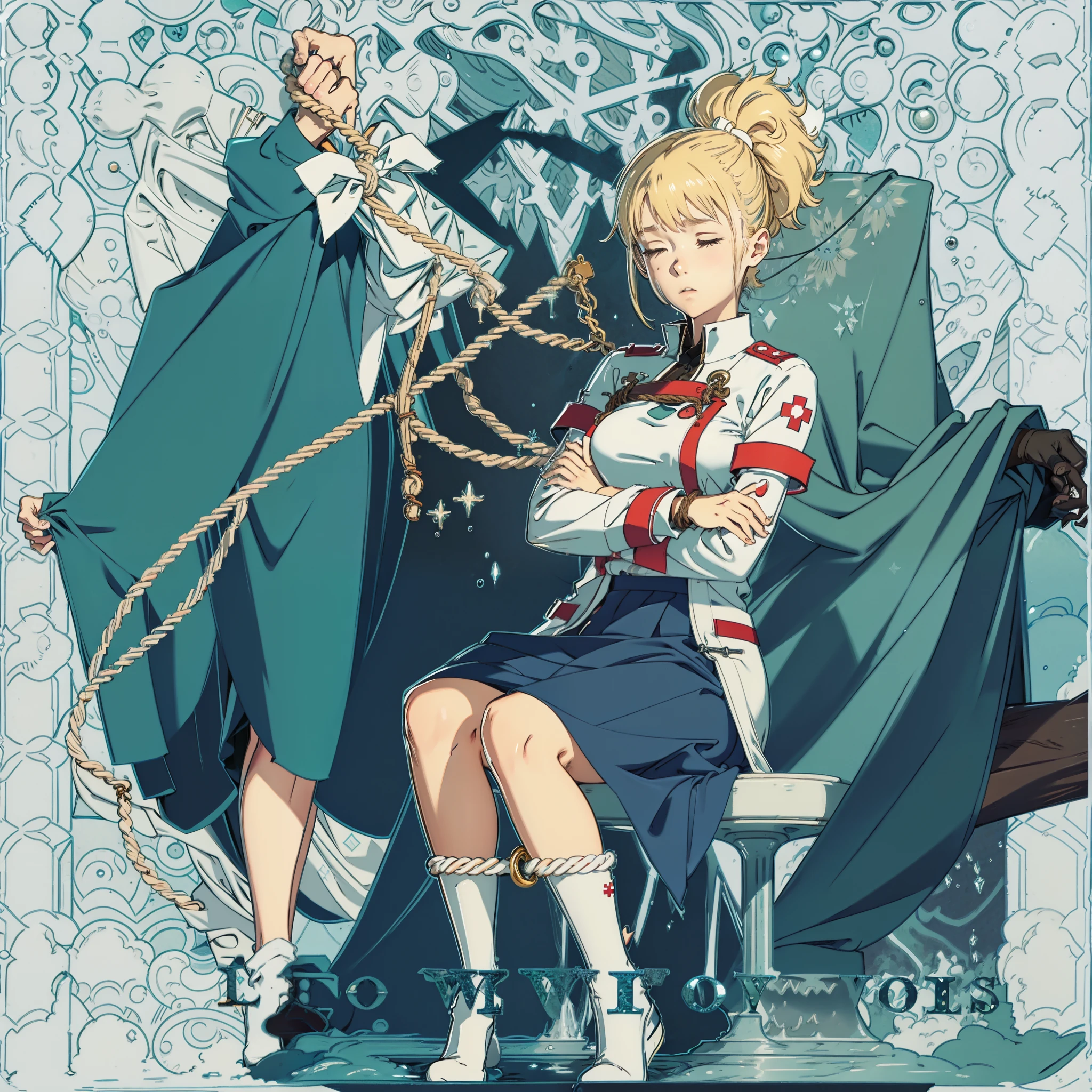 maidennurse,Tied tightly by a rope