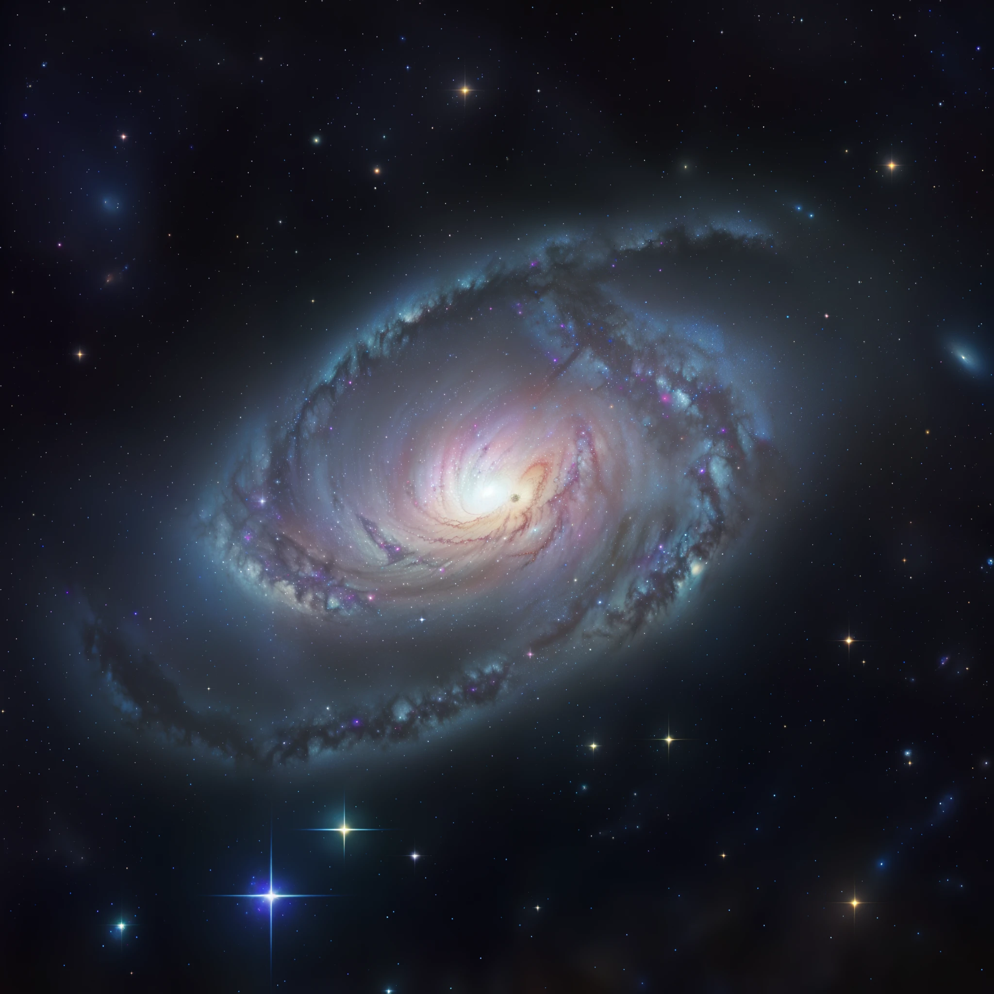Una galaxia espiral con un centro azul brillante rodeado de estrellas, galaxia masiva, Galaxia espiral, Vista de la galaxia espiral, Vista de la galaxia espiral, Expanding subterranean galaxy, galaxia interestelar, Galaxias arremolinadas, Hermosa galaxia, cerca de una galaxia, galaxia espacial, galaxia, Galaxy Space Sci - Fi, Galaxia en el cielo nocturno, galaxias girando alrededor