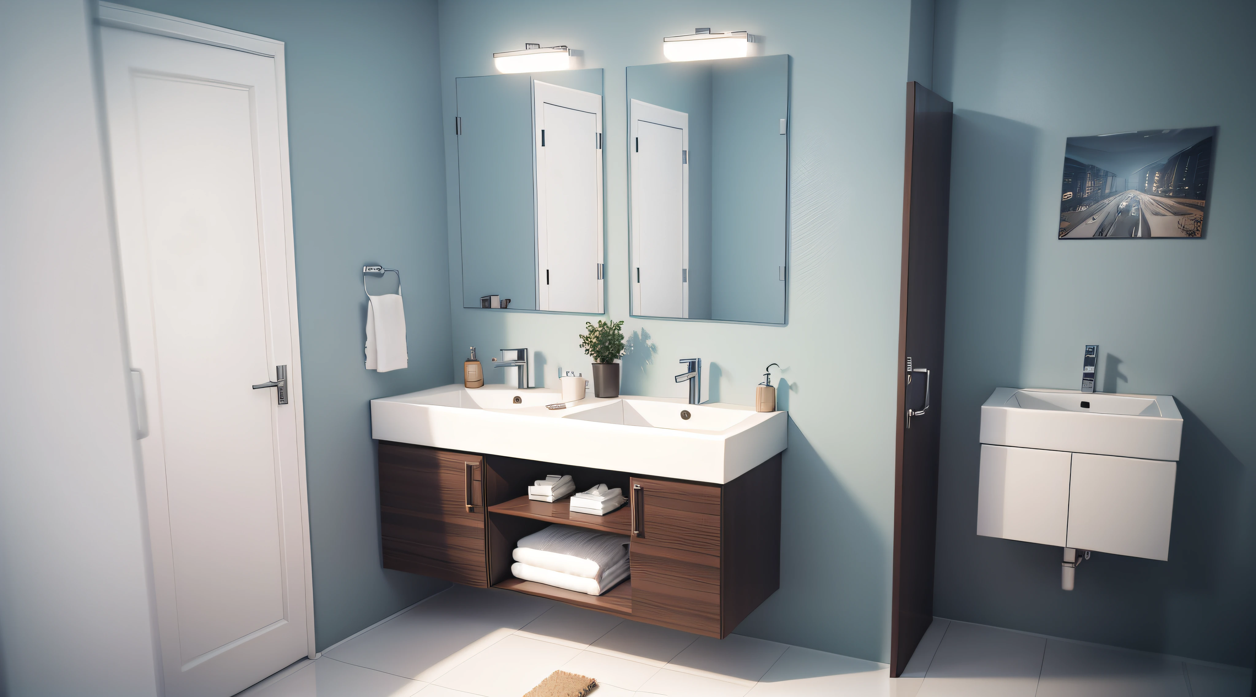 Clean and simple bathroom