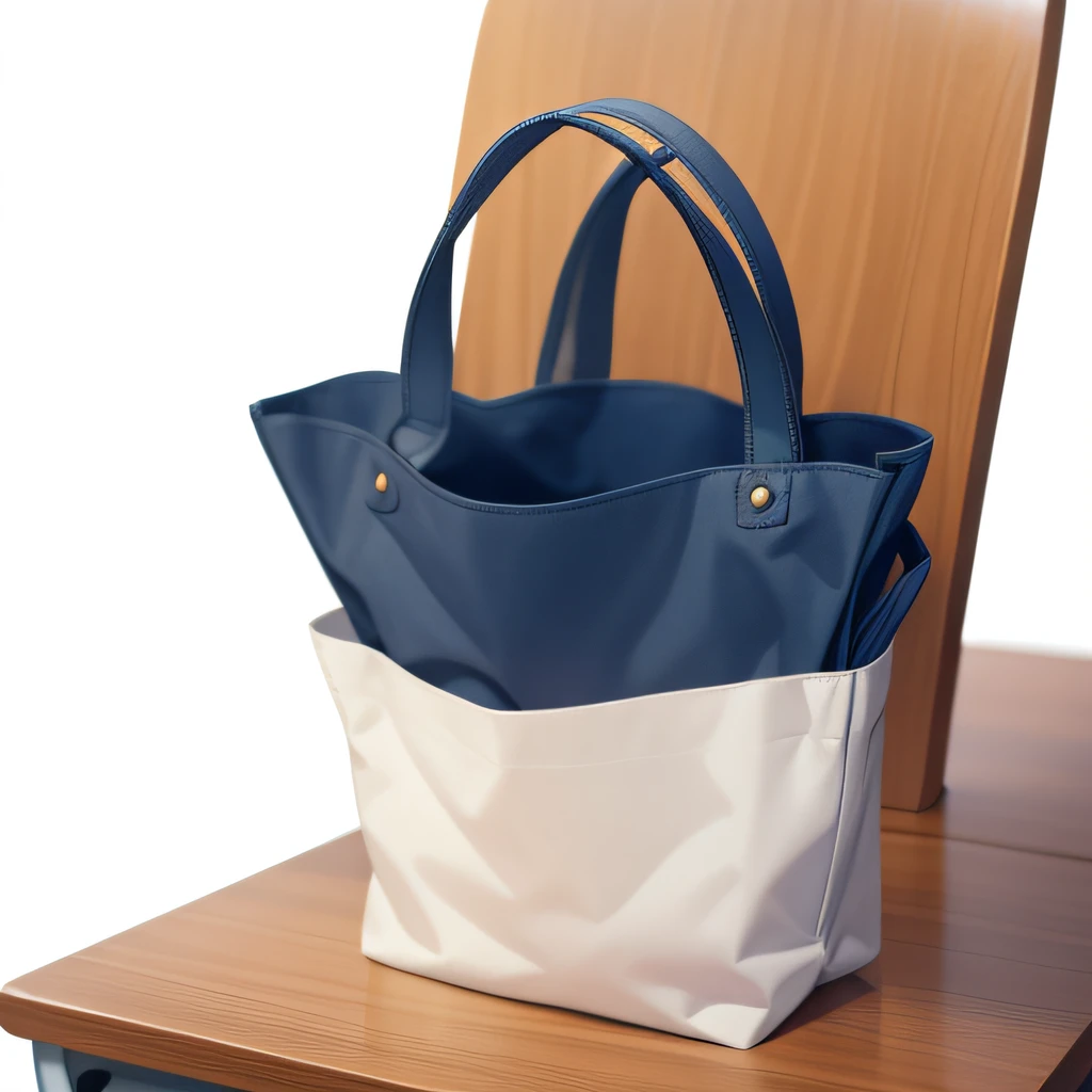 tote bags、Placed on the desk、White background