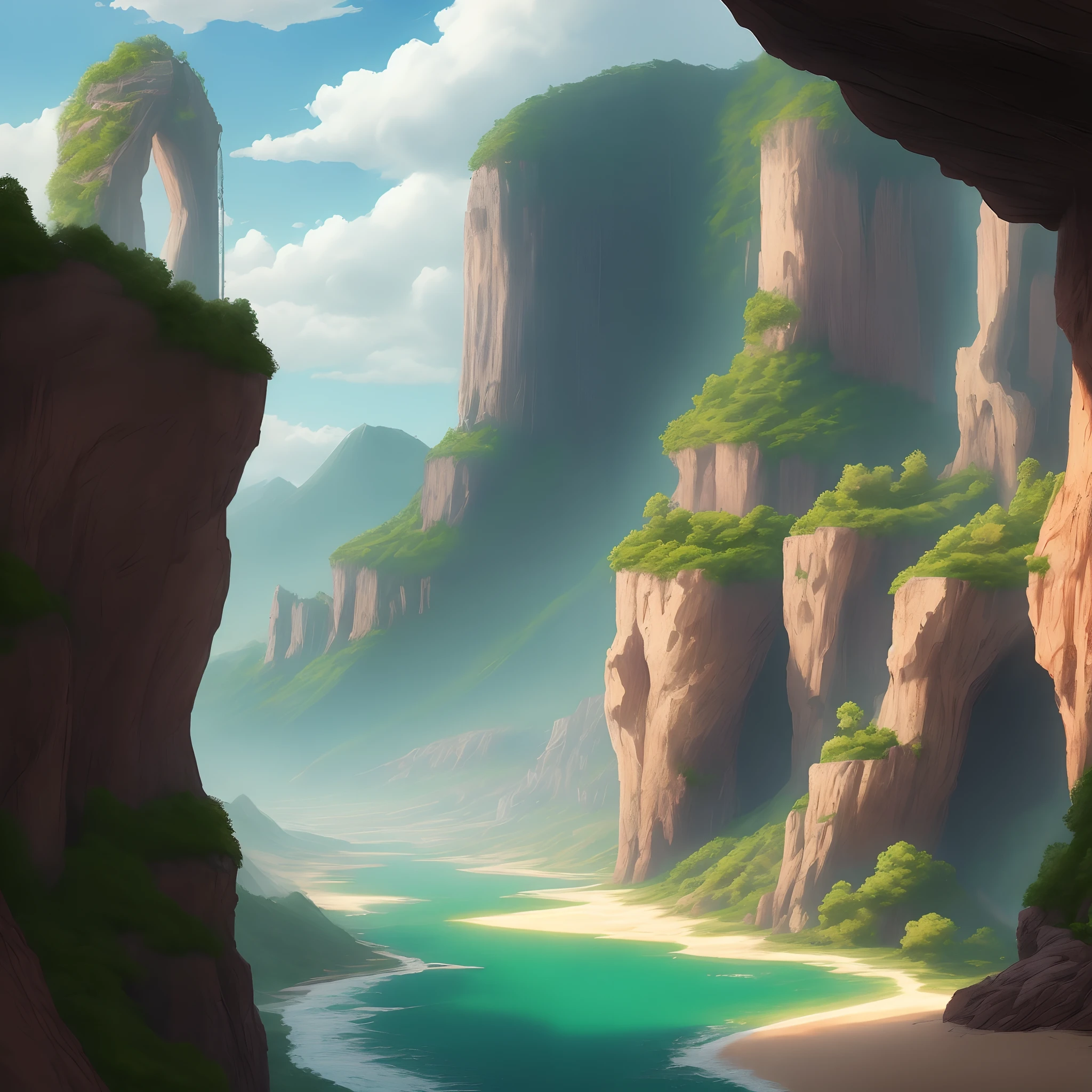 Paisagem, Dragon Ball-style setting