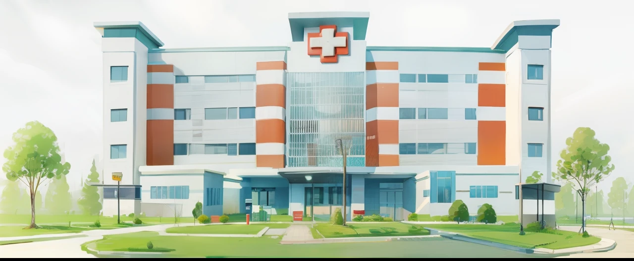 hospitals，cartoony