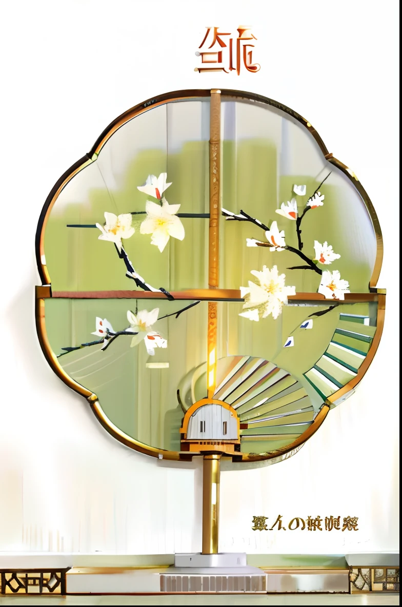 folding fan，ancient wind，Movie lighting，exquisitedetails
