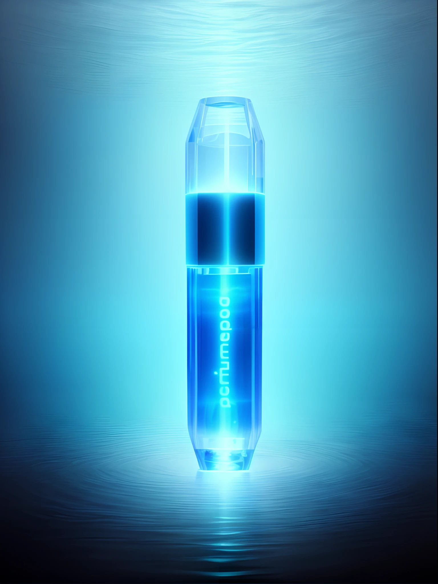 Background with:With blue water ripples,The blue light fell,with light glowing
