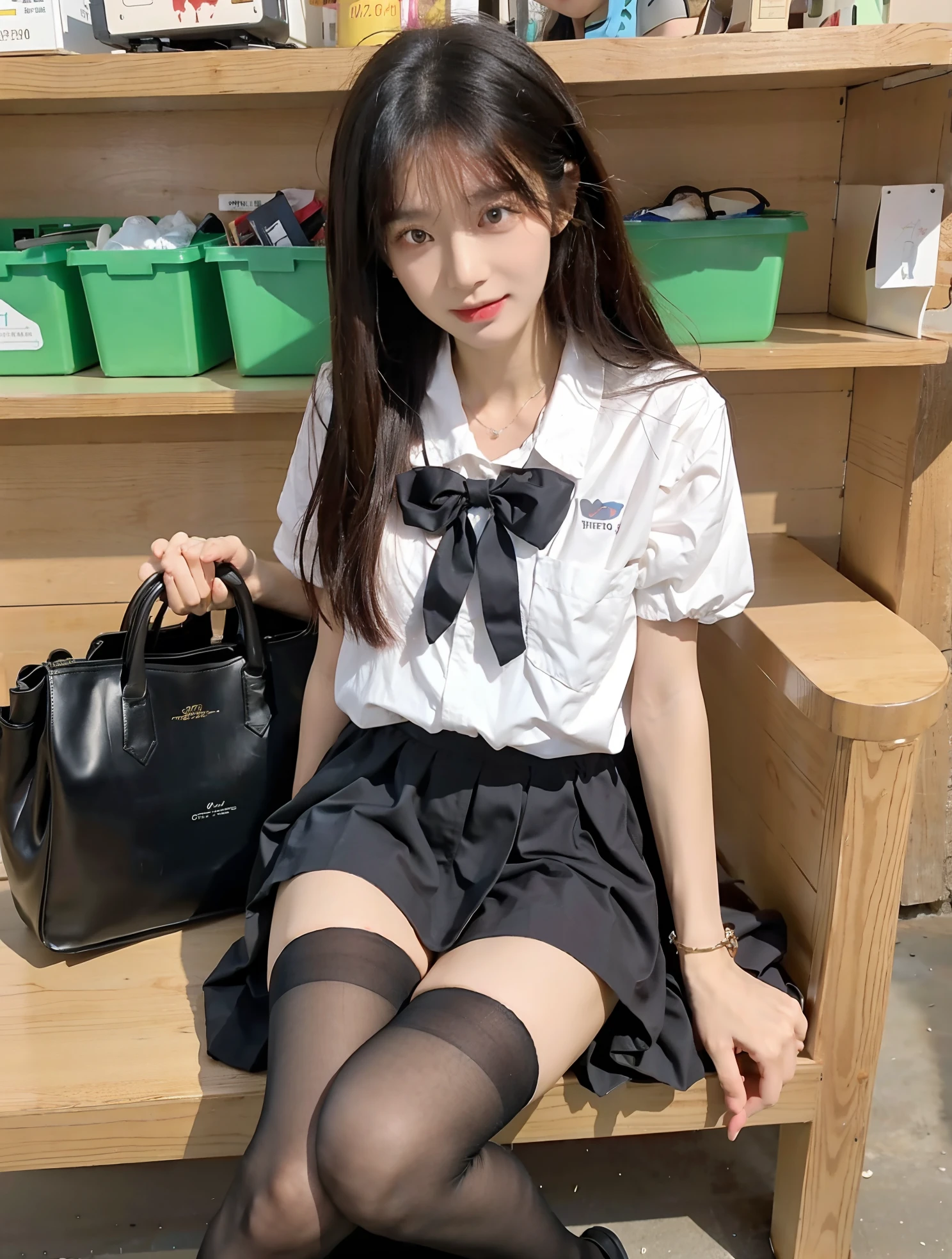 Best quality at best，tmasterpiece，超高分辨率，Textured skin，The is very detailed，awardwinning，high detal，（realisticlying：1.4），teens girl，Juvenile，Clear eyes，Pupil correction，A detailed eye，Precise eye structure，Clear faces，Accurate leg structure