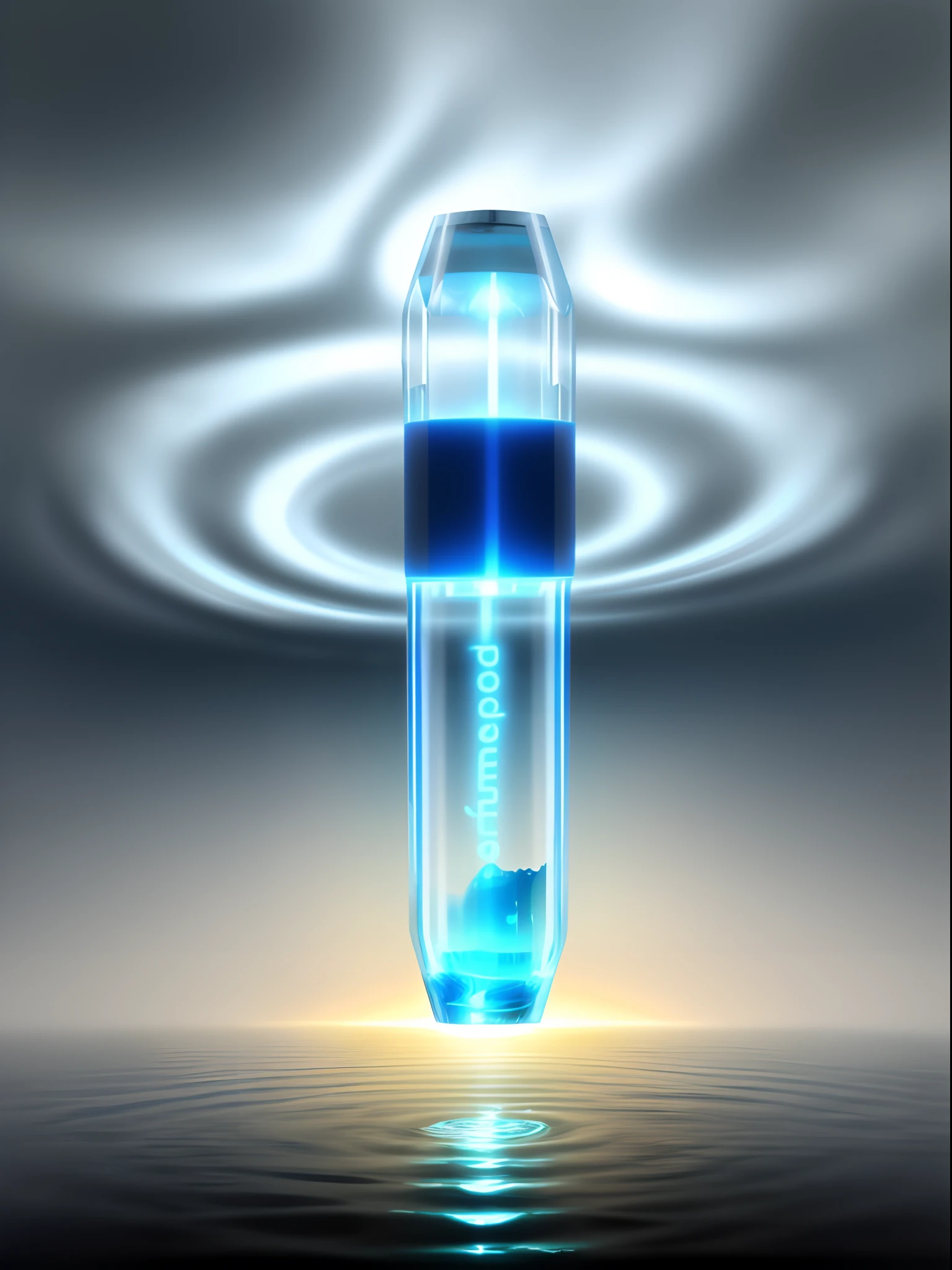 Background with:With blue water ripples,The blue light fell,with light glowing