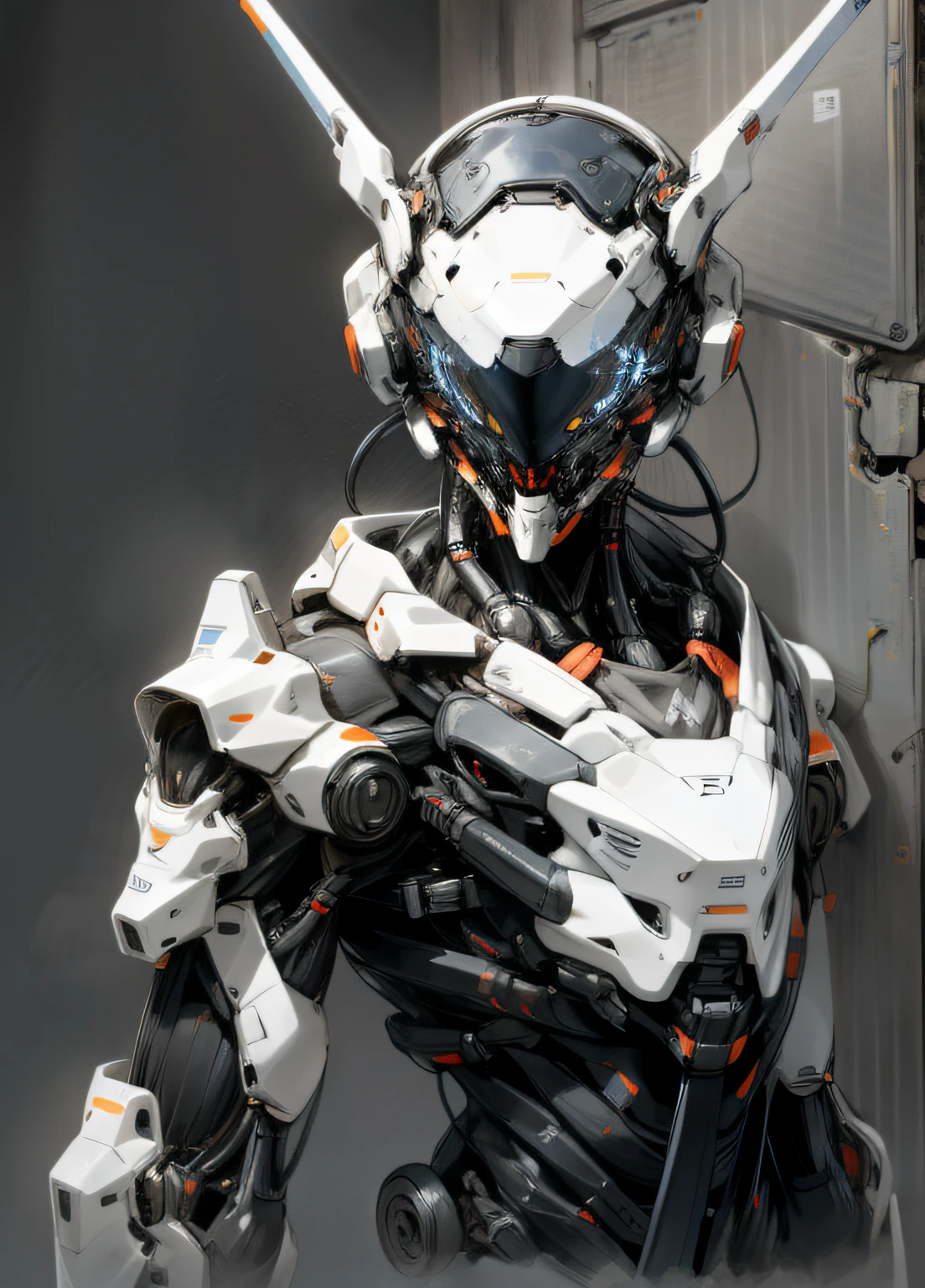 Reinforced exoskeleton, Upper body, Front view, facing front